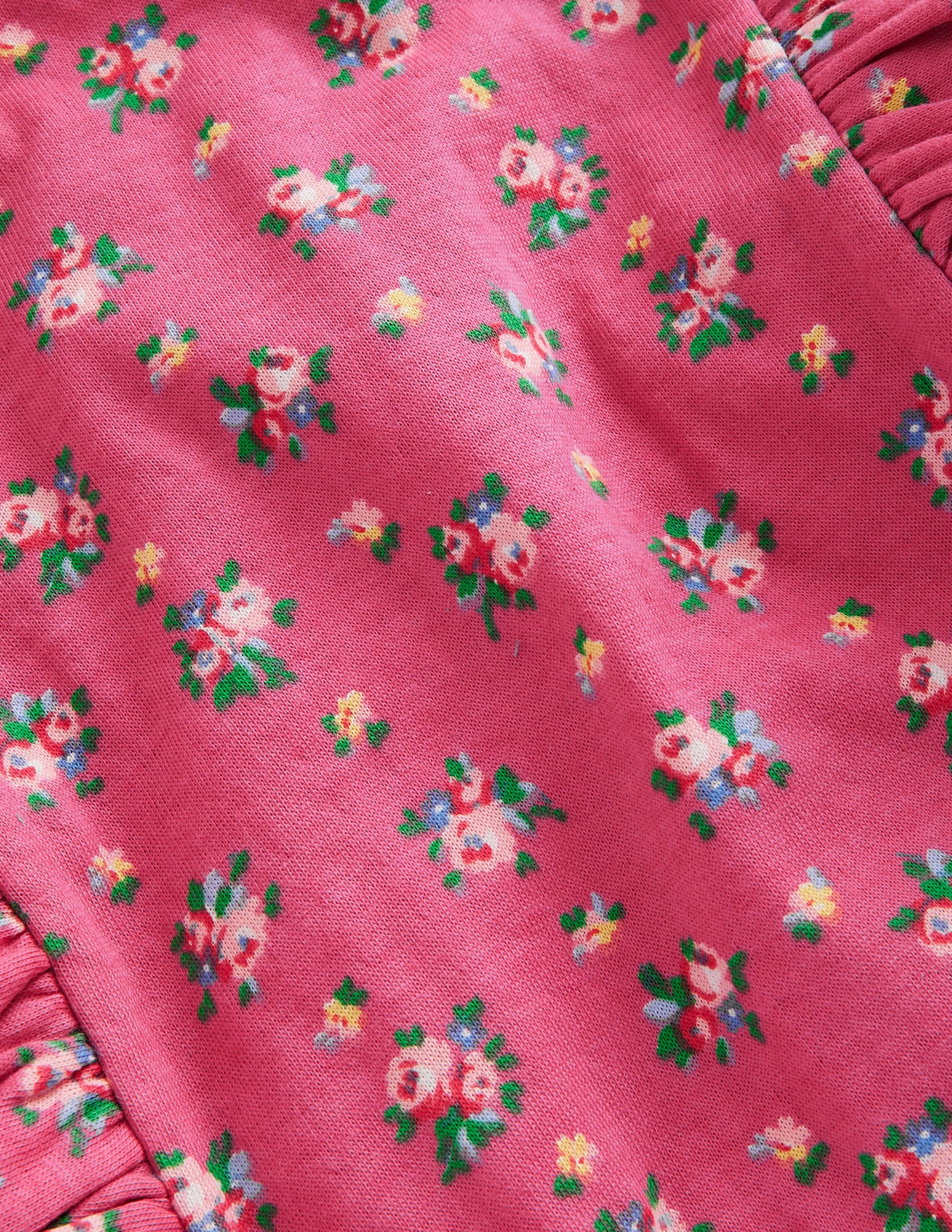 Sweatshirt mit Rüschen-Print-Rosenblüten Rosa Blumenmuster - Image 3