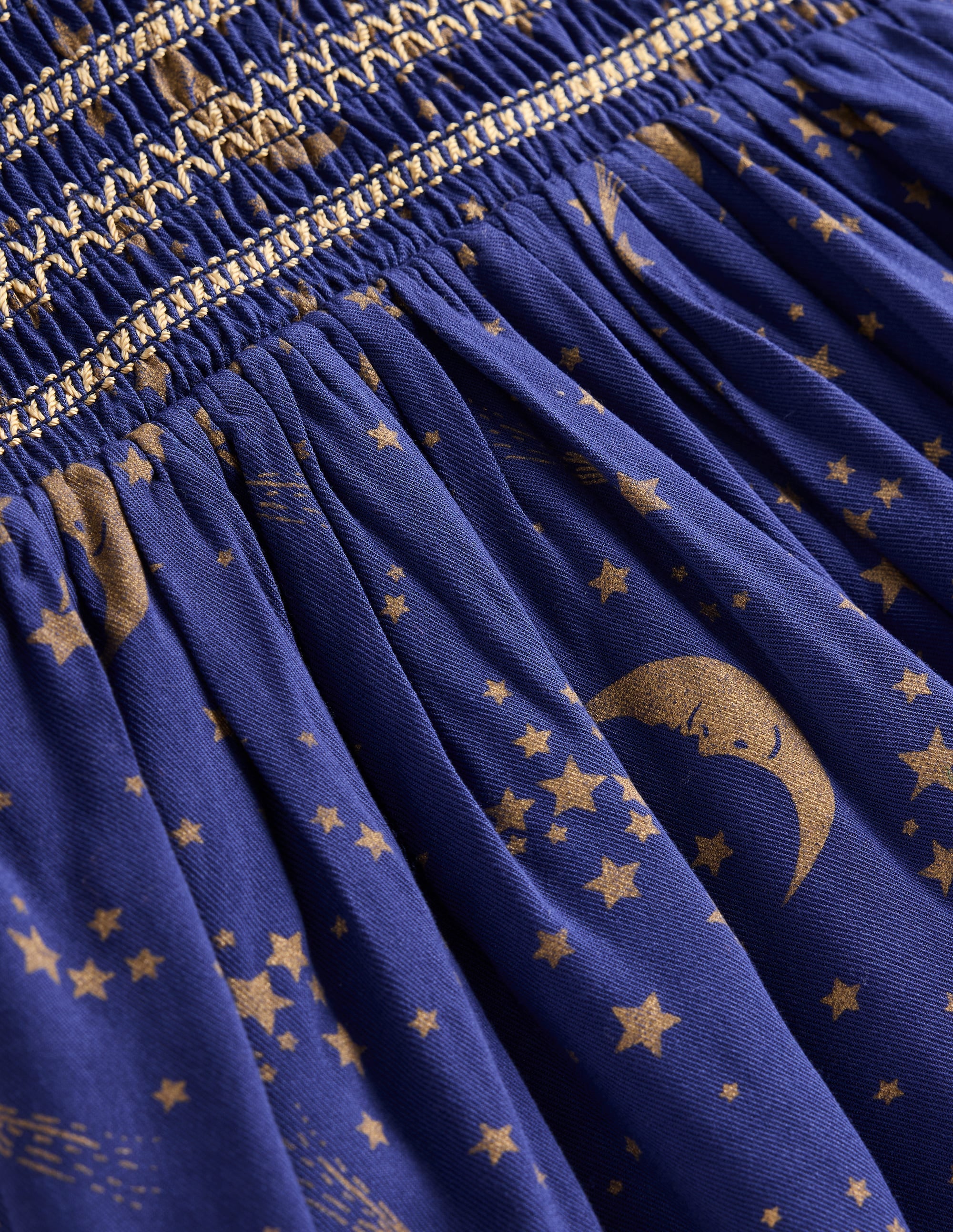 Gewebtes Kleid mit gerafftem Oberteil-Steuerbordblau Sternenhimmel - Image 3