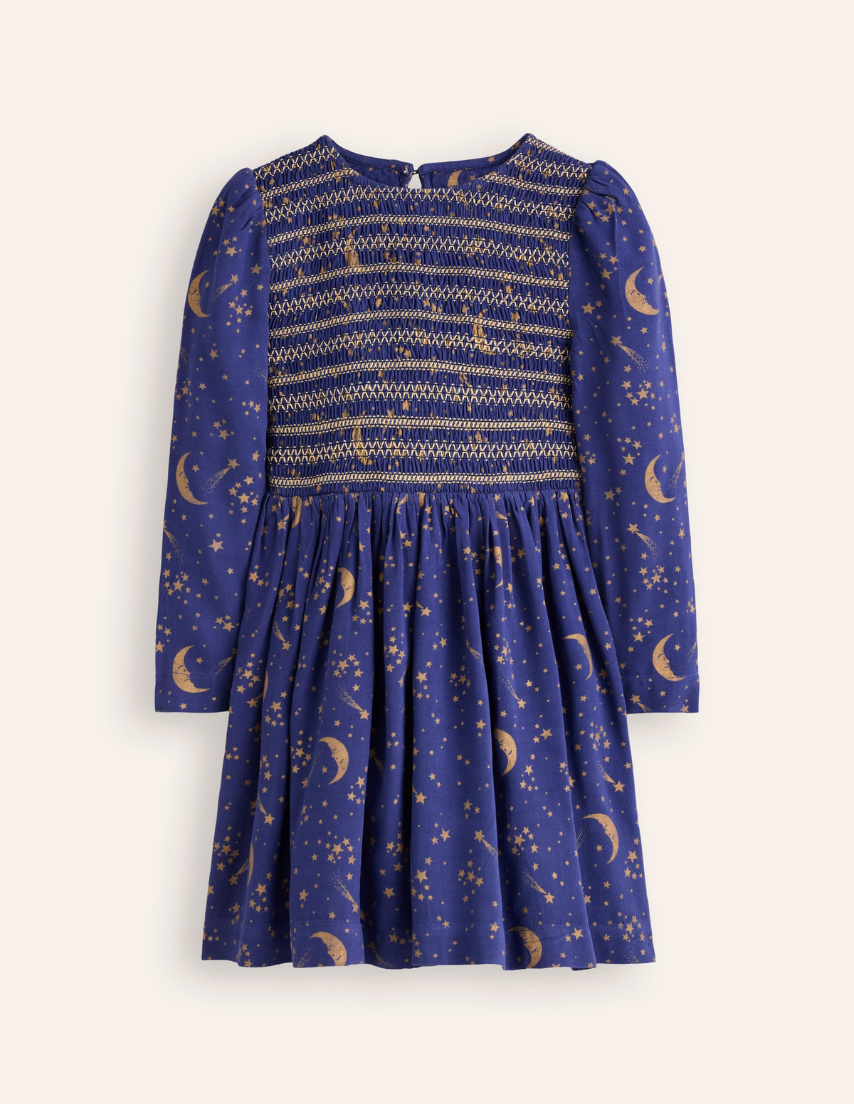 Gewebtes Kleid mit gerafftem Oberteil-Steuerbordblau Sternenhimmel - Image 1