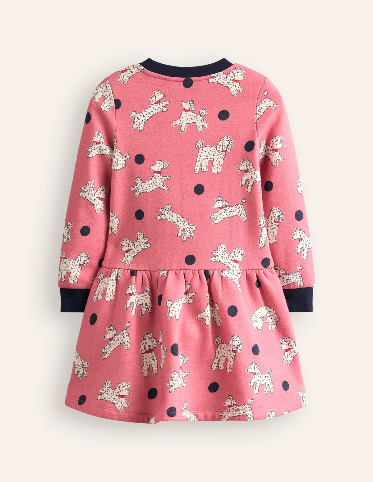 Kuscheliges, bedrucktes Sweatshirt-Kleid-Almond - Image 2