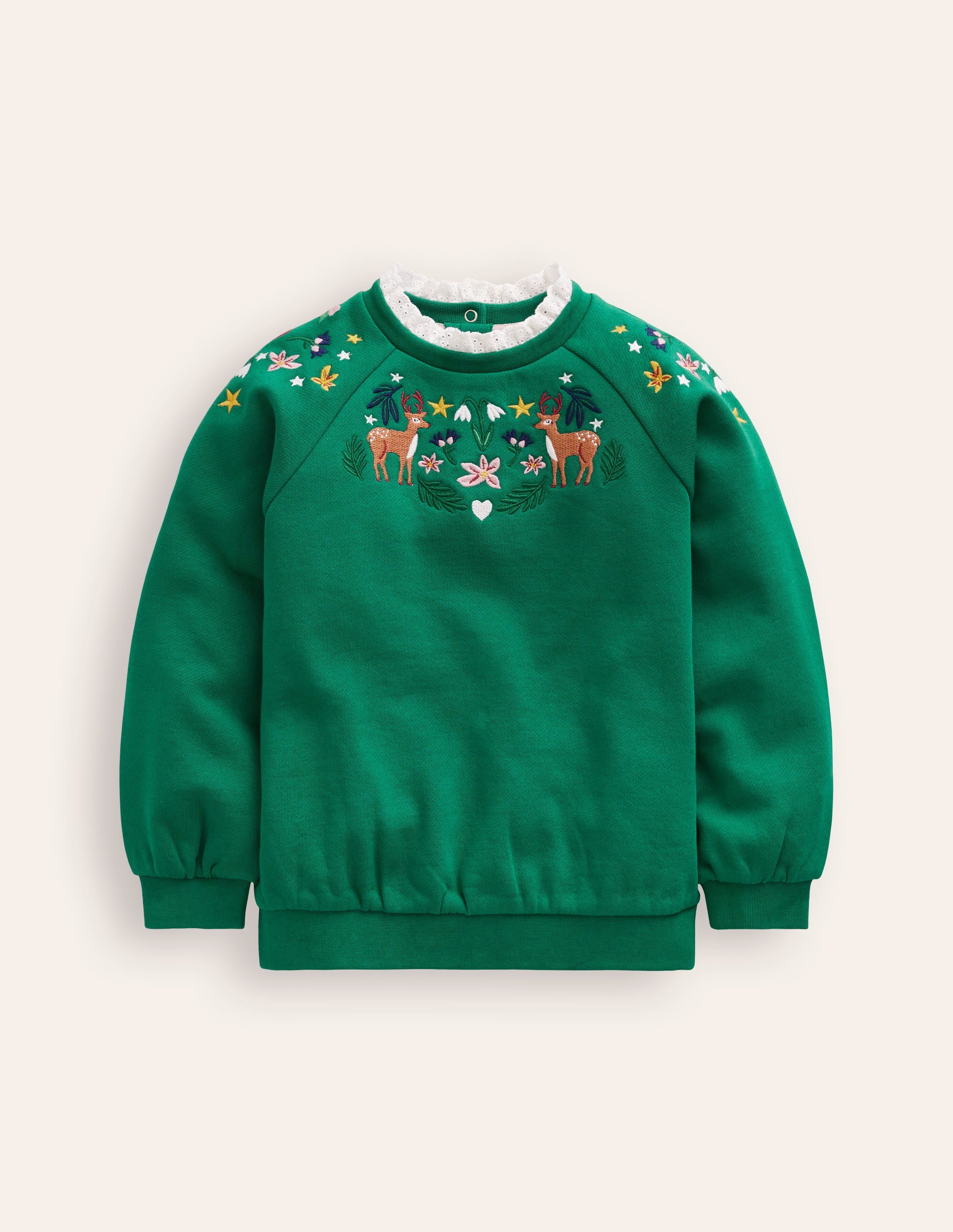 Bestickter Pullover-Antique Rose - Image 1