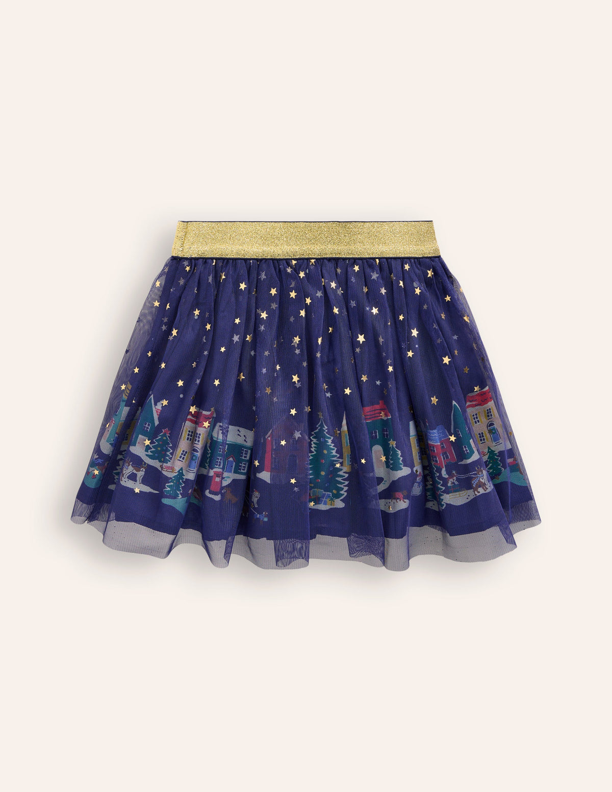 Jupe en tulle fun-Étoiles bleu marine universitaire-2