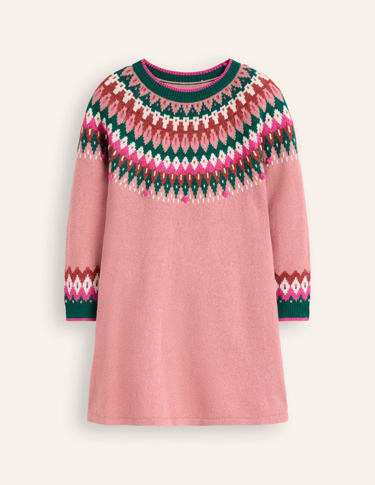 Minnie Fair-Isle-Pulloverkleid-Animals/Pin Spot-4