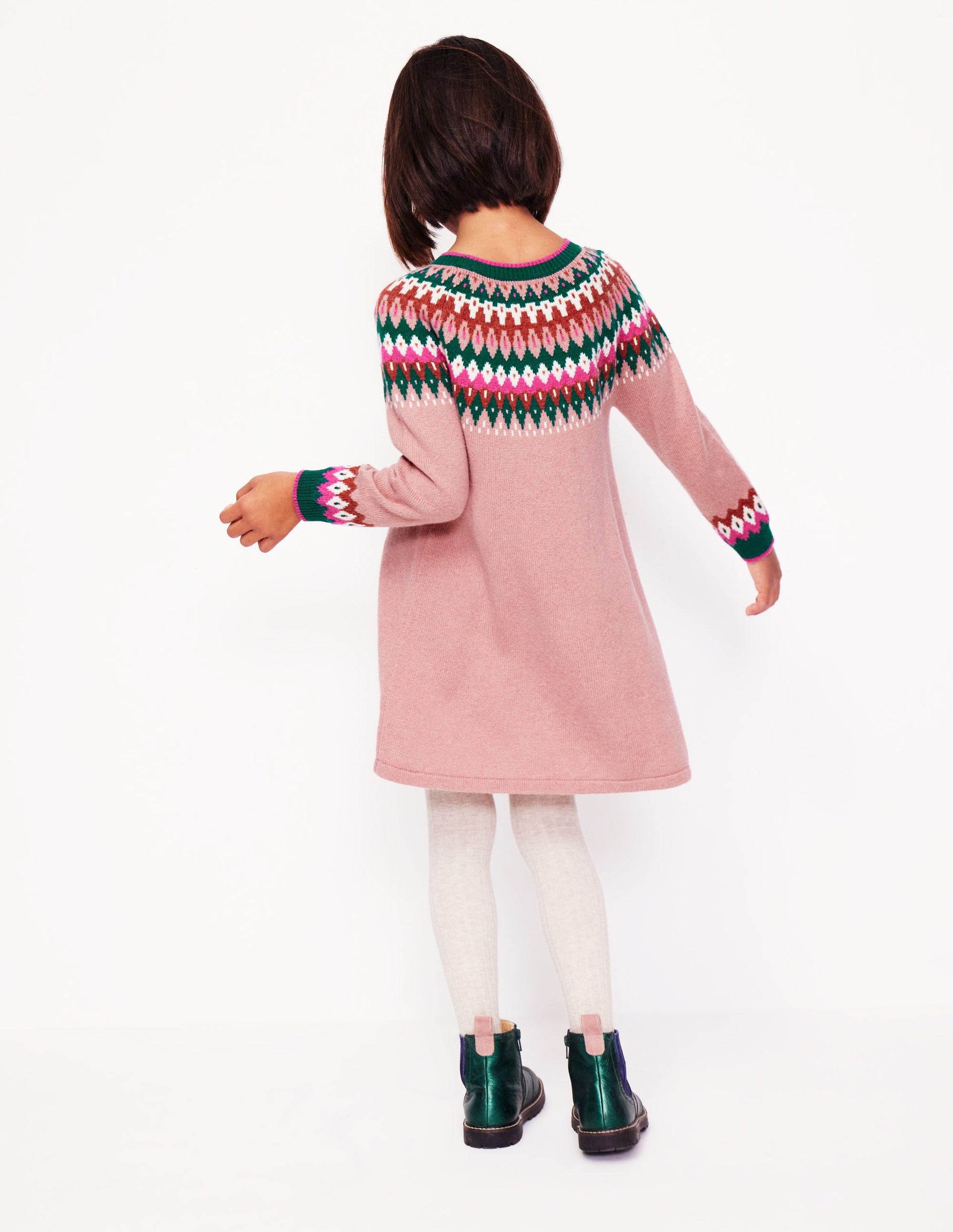 Minnie Fair-Isle-Pulloverkleid-Animals/Pin Spot-3