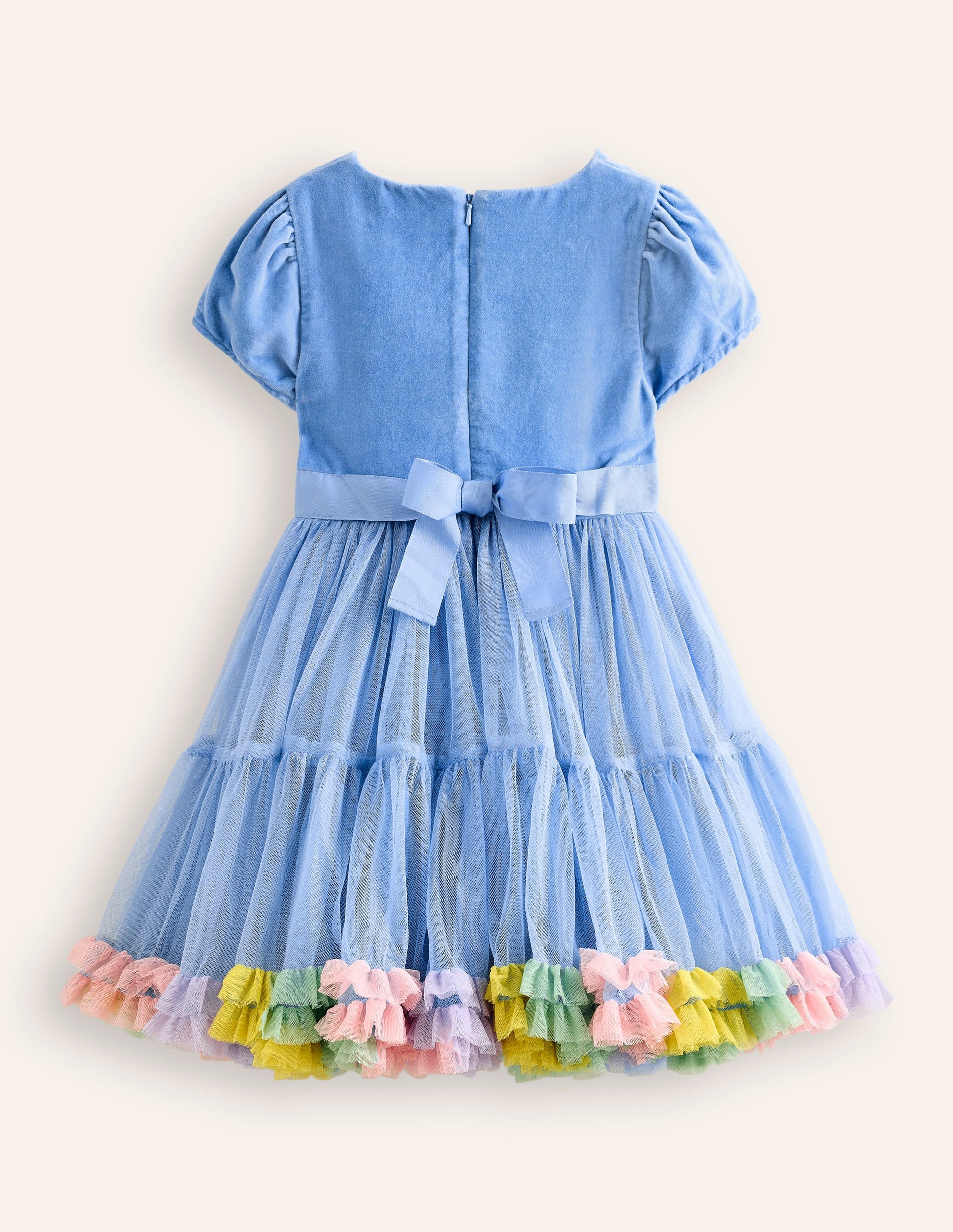 Robe Beth en tulle avec corsage en velours-Myosotis-2