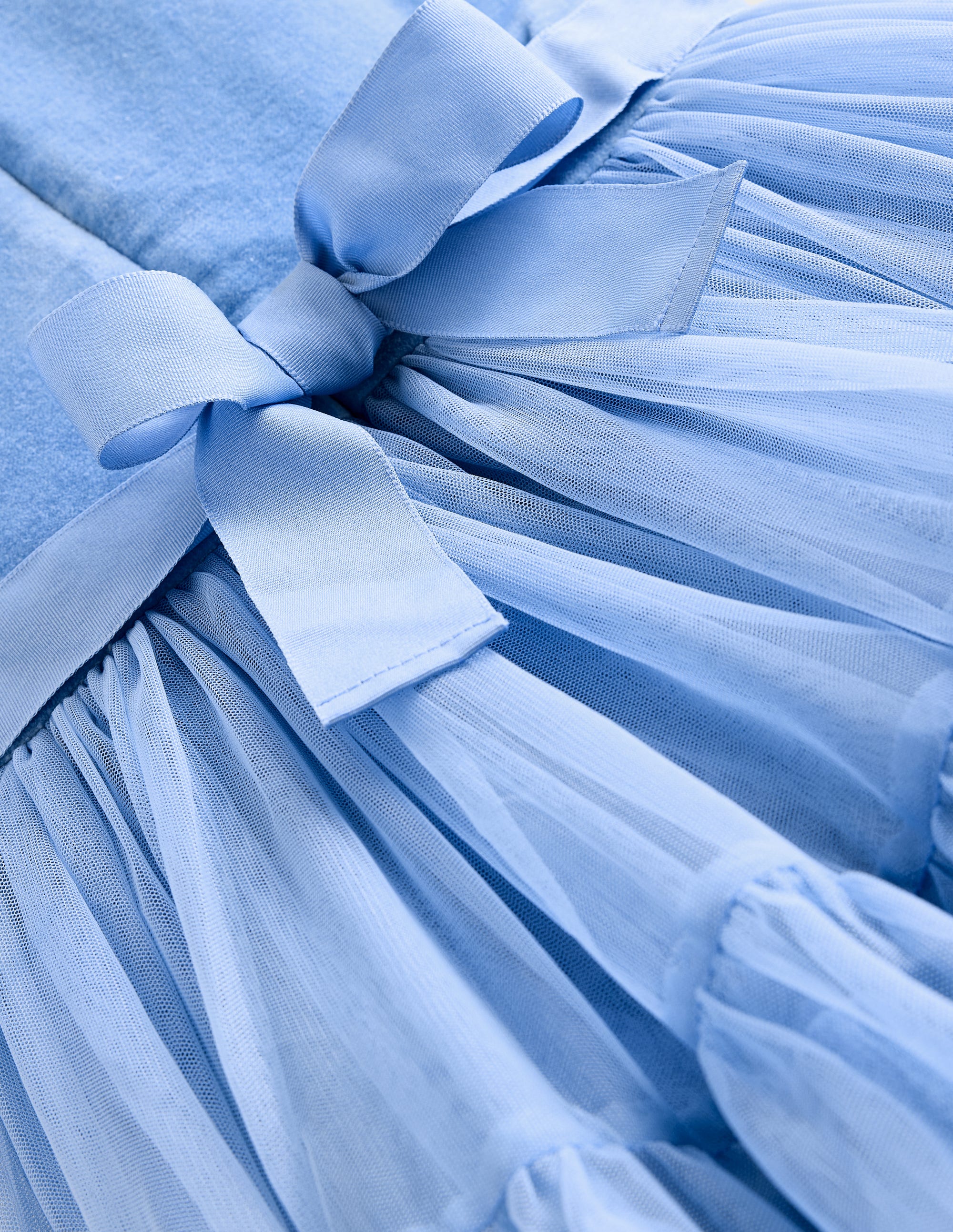 Robe Beth en tulle avec corsage en velours-Myosotis - Image 3