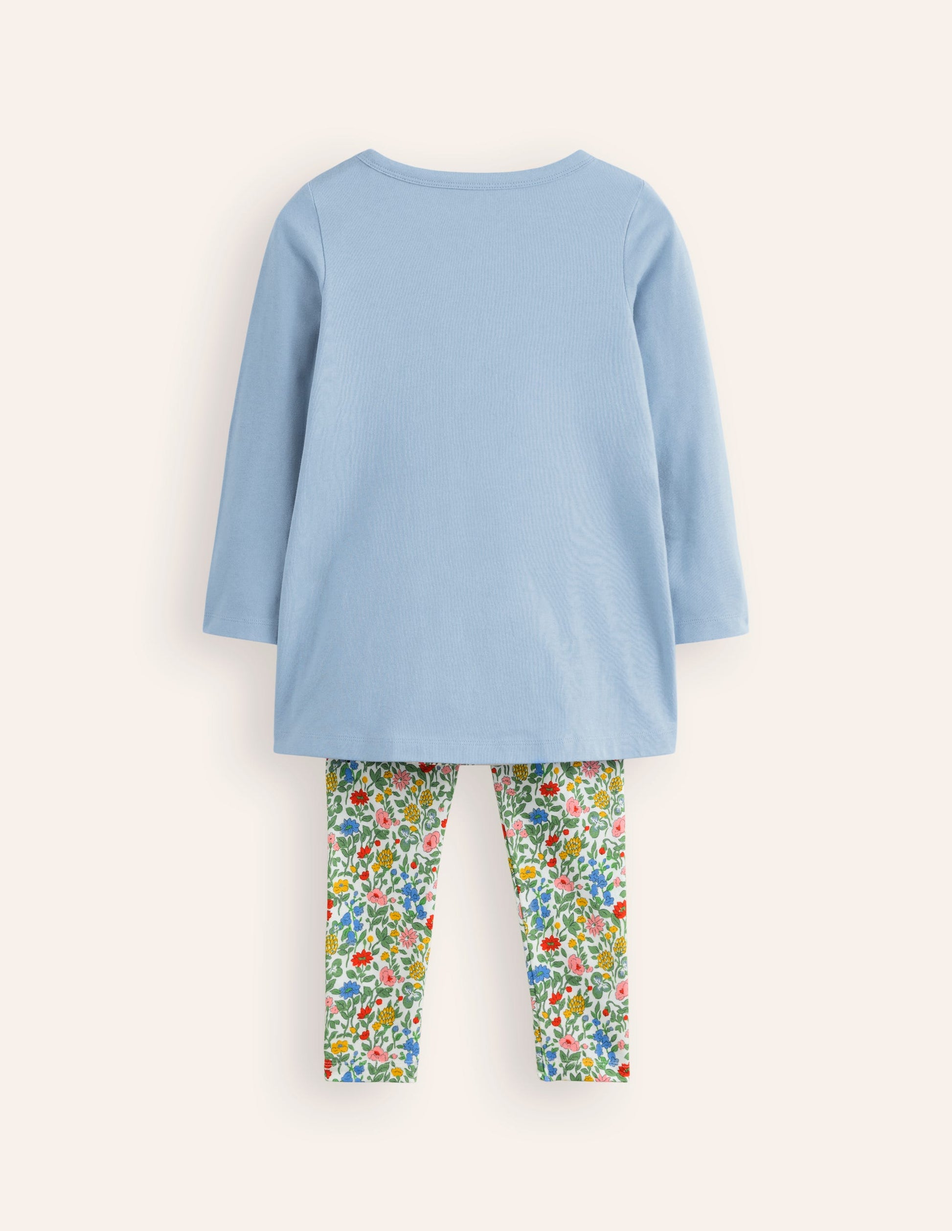 Set aus Tunika und Leggings mit Applikationen-Französisches Blau Einhörner-2