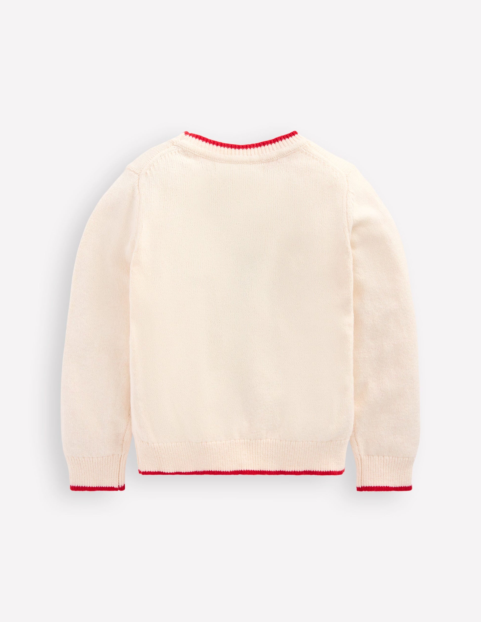 Pull à logo fantaisie-Écru Chiné Sapin-2