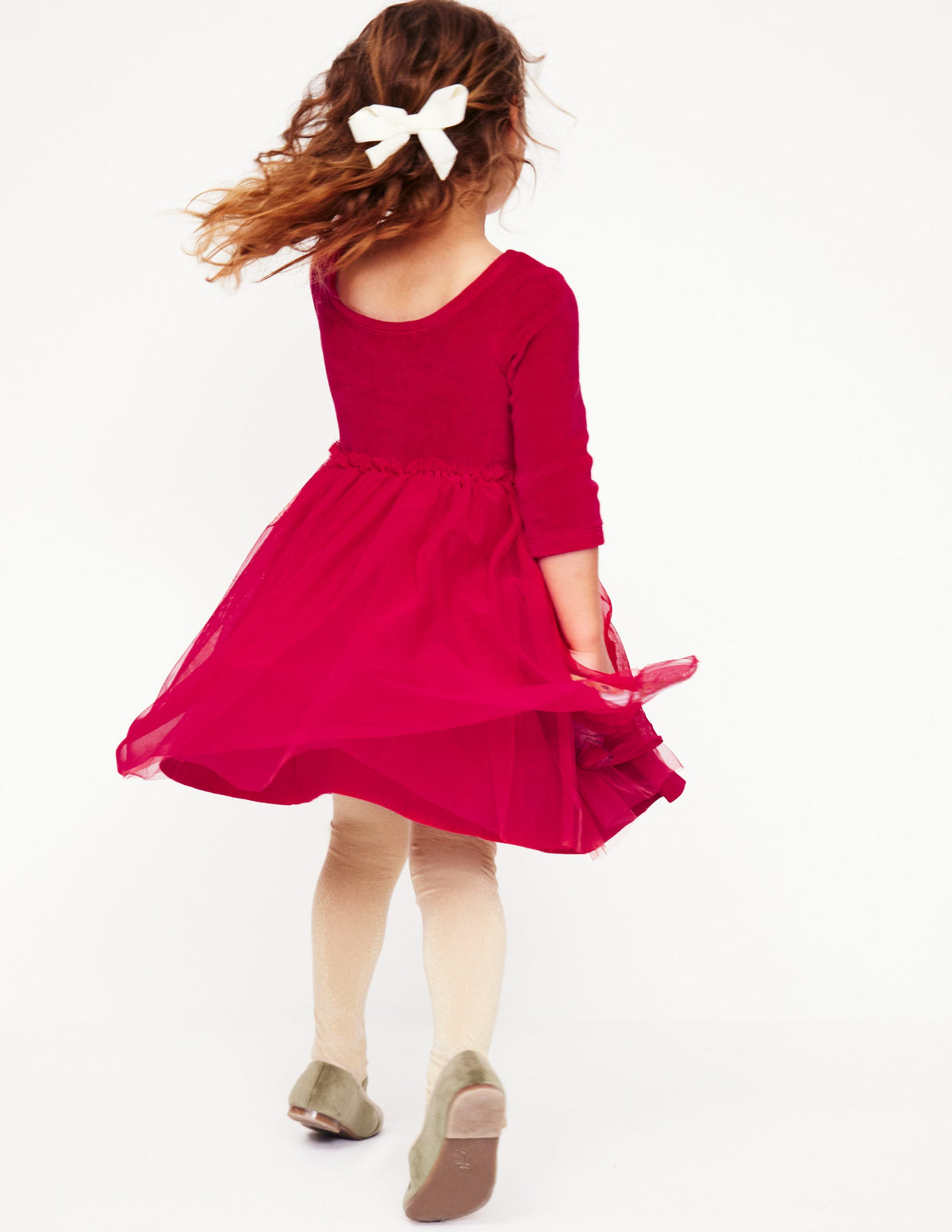 Kleid aus Samt und Tüll mit Applikationen-Karminrot Festliche Hunde - Image 2