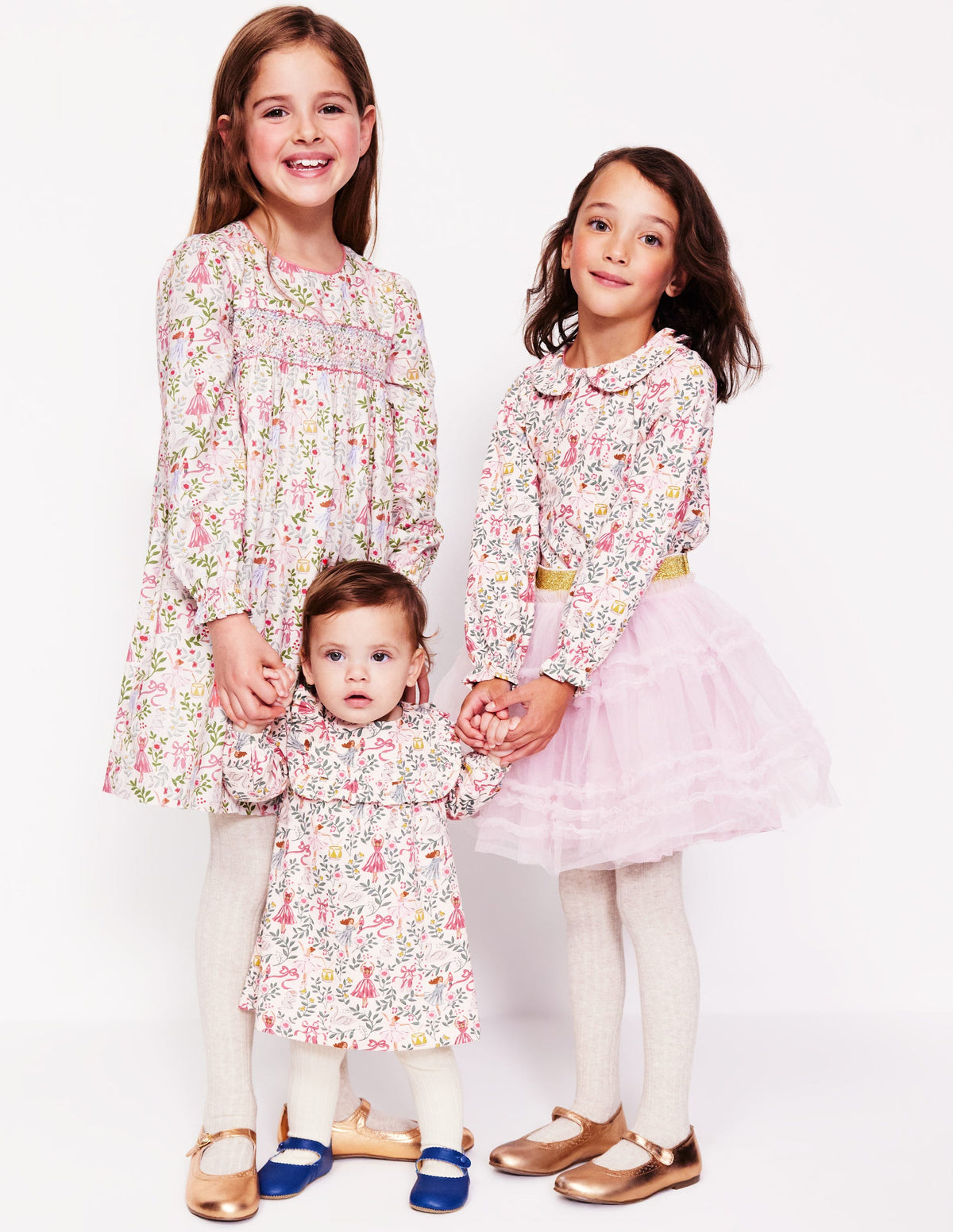 Bess Cosy Smocked Dress-Vanilla White Ballet Toile - Image 4