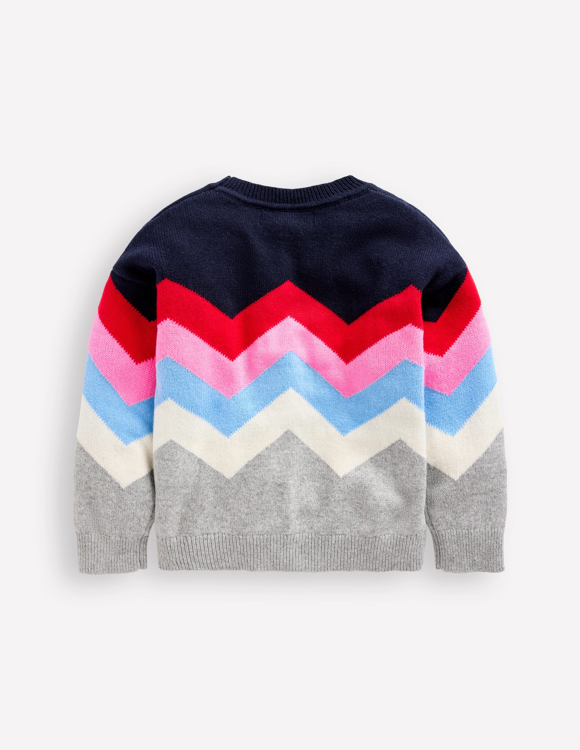 Pull zigzag-Gris Marl Multicolore - Image 2