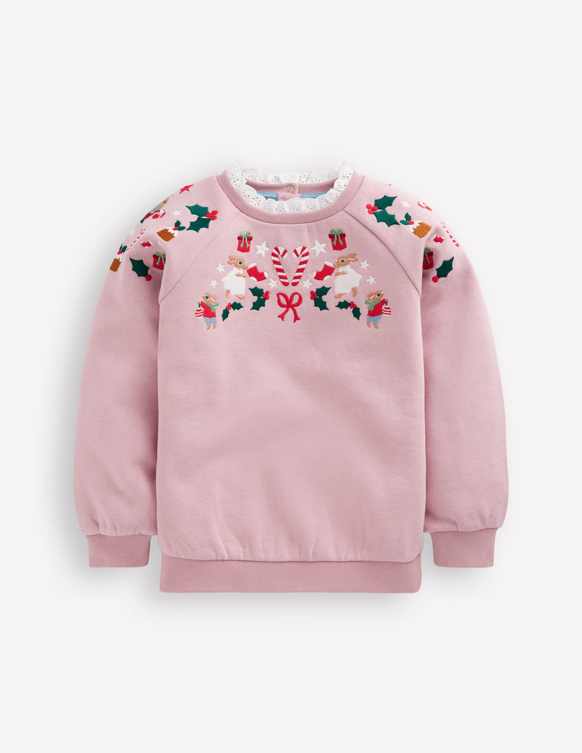 Sweat brodé-Rose Vintage - Image 1