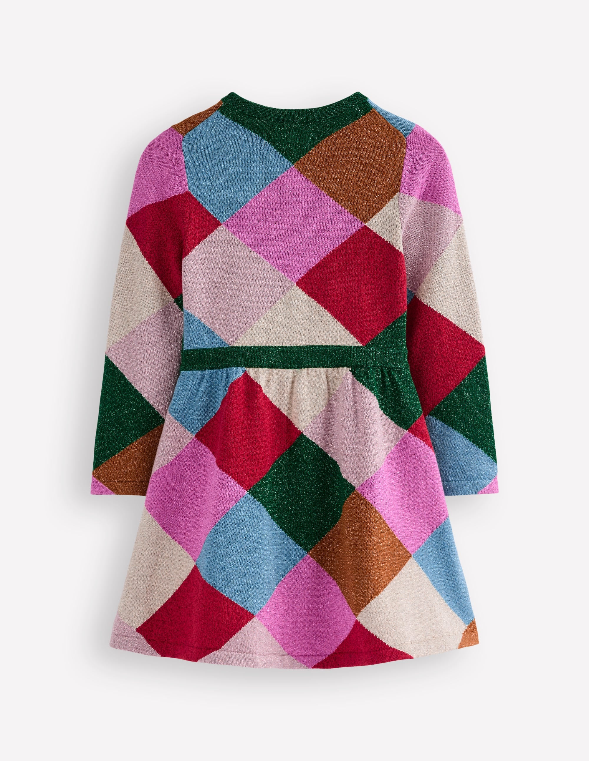 Glitzerndes Strickkleid-Regenbogen Argyle - Image 2