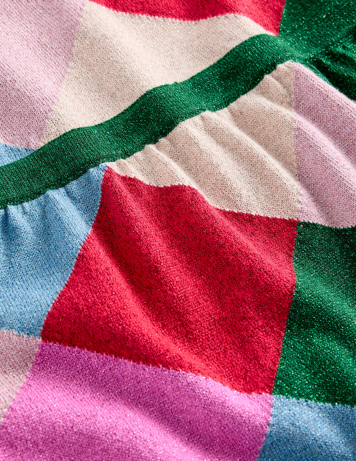 Glitzerndes Strickkleid-Regenbogen Argyle - Image 3