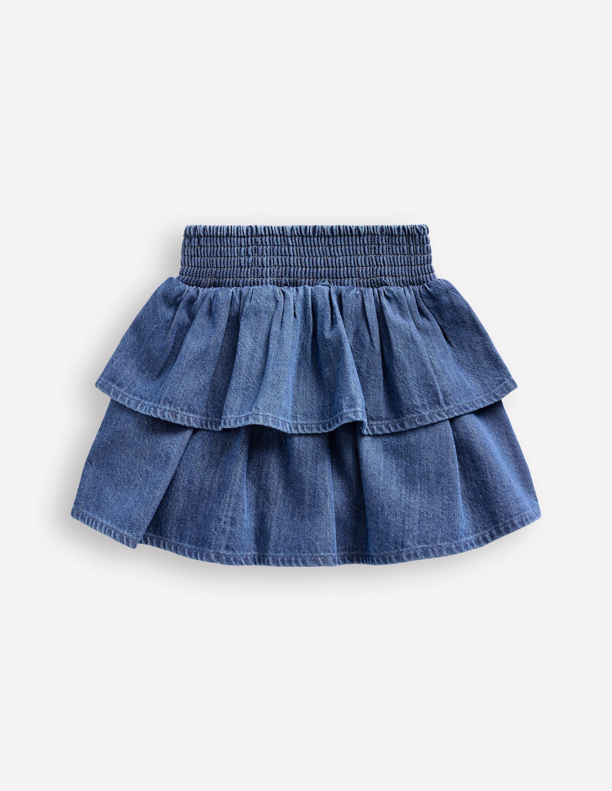 Tiered Woven Skirt-Chambray - Image 2