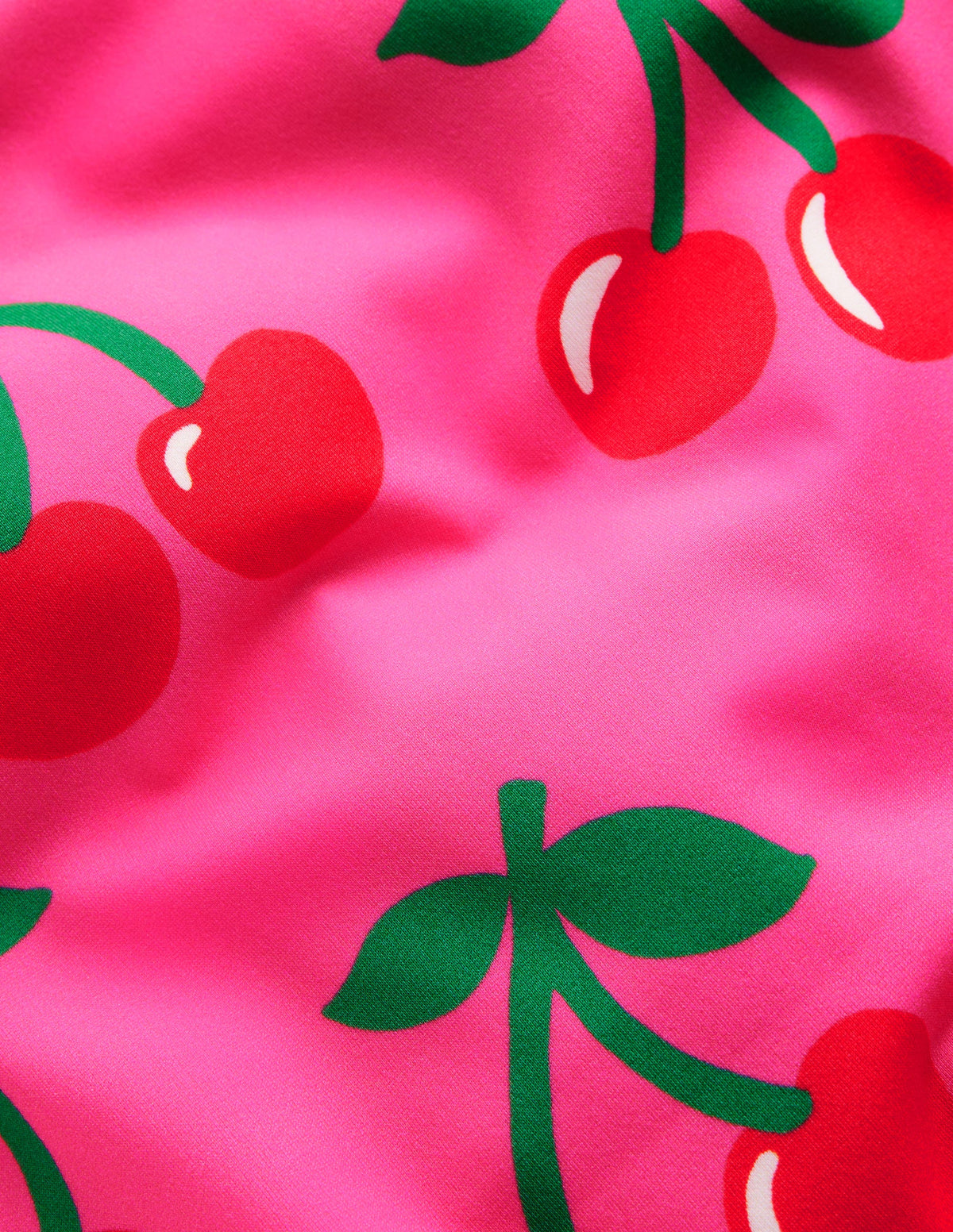 Bedruckter Badeanzug mit gekreuzten Trägern-Sorbet-Rosa Kirschen-3