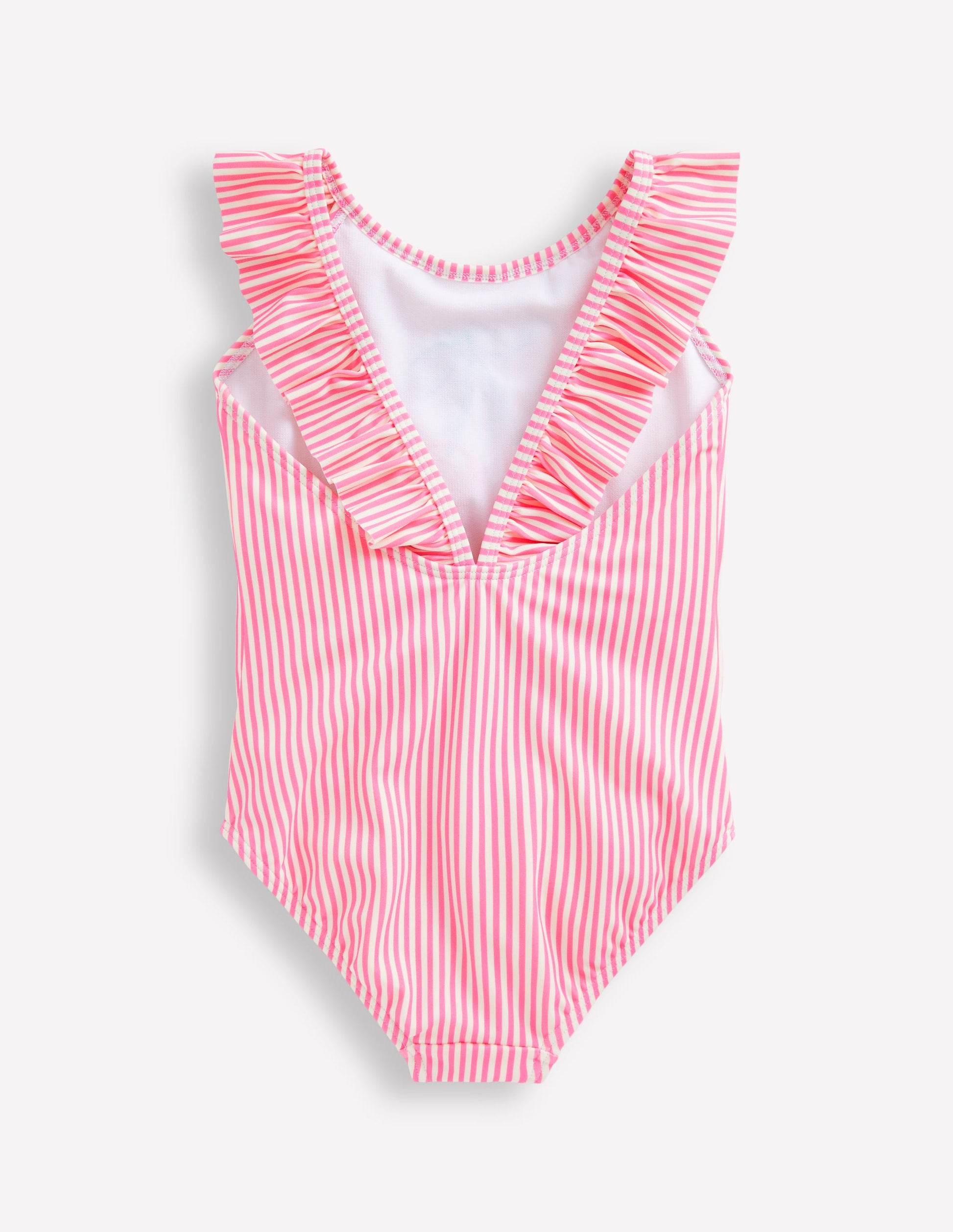 Maillot de bain Hallie à bretelles volantées-Cerise rose cosmos-2