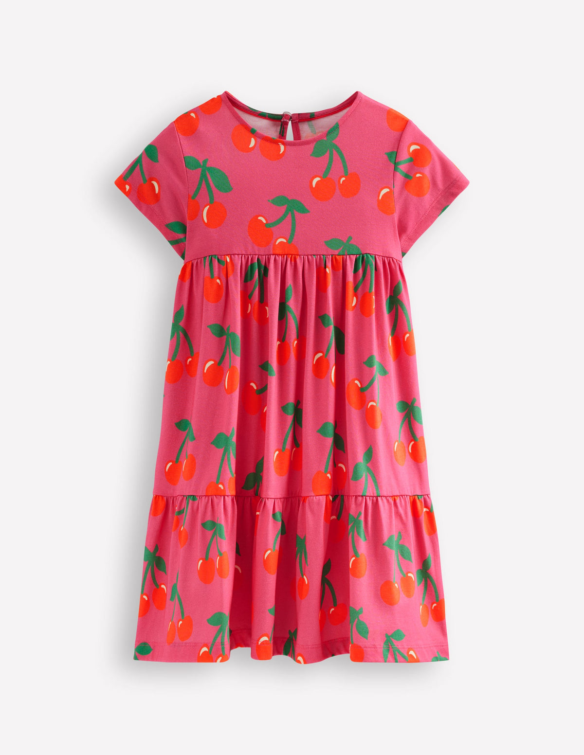 Ariel Jerseykleid zum Herumwirbeln-Sorbet-Rosa Kirschen - Image 1