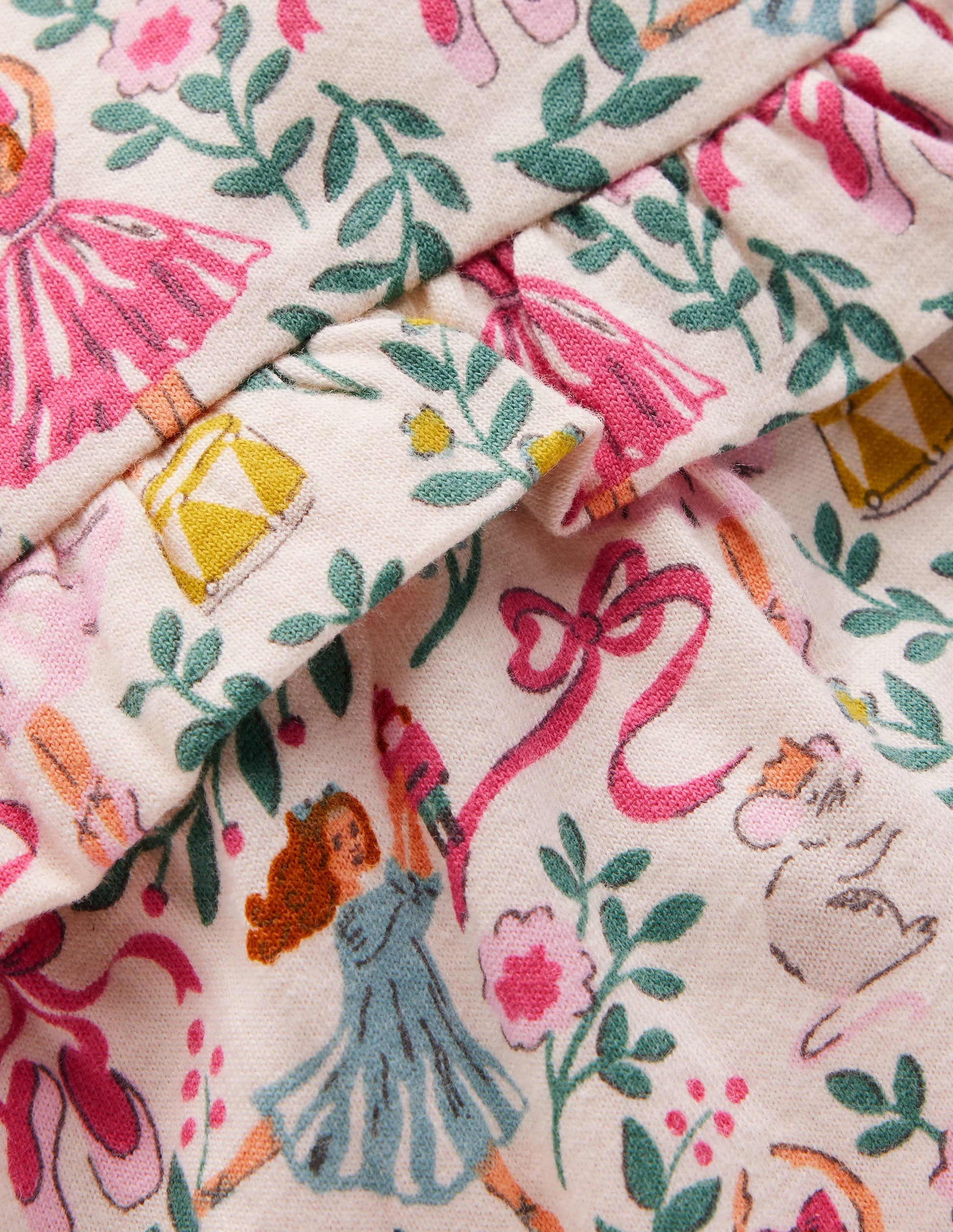 Jersey-Rüschenkleid-Naturweiß Ballett Toile-3
