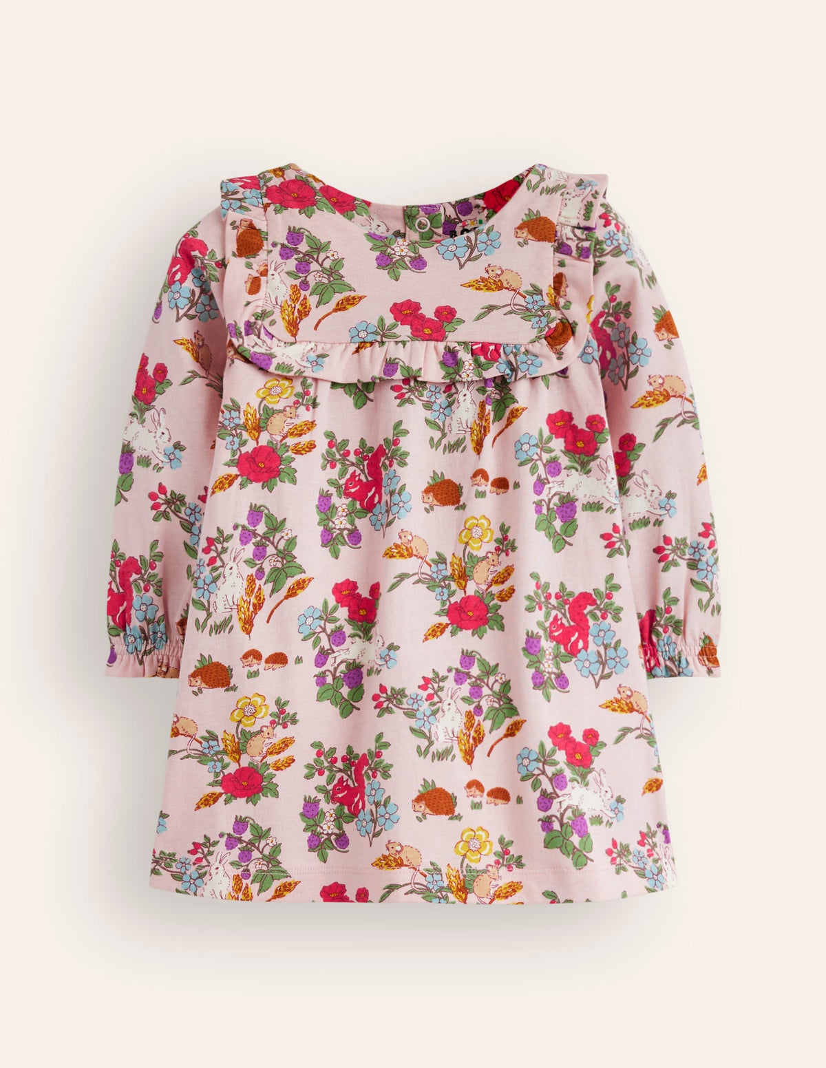 Jersey-Rüschenkleid-Französisch Rosa Ernte - Image 1