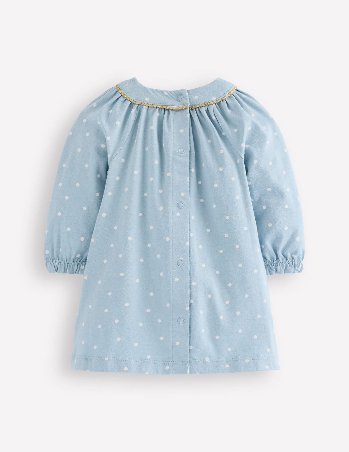 Robe en jersey à grand appliqué-Lapins bleu vintage-2