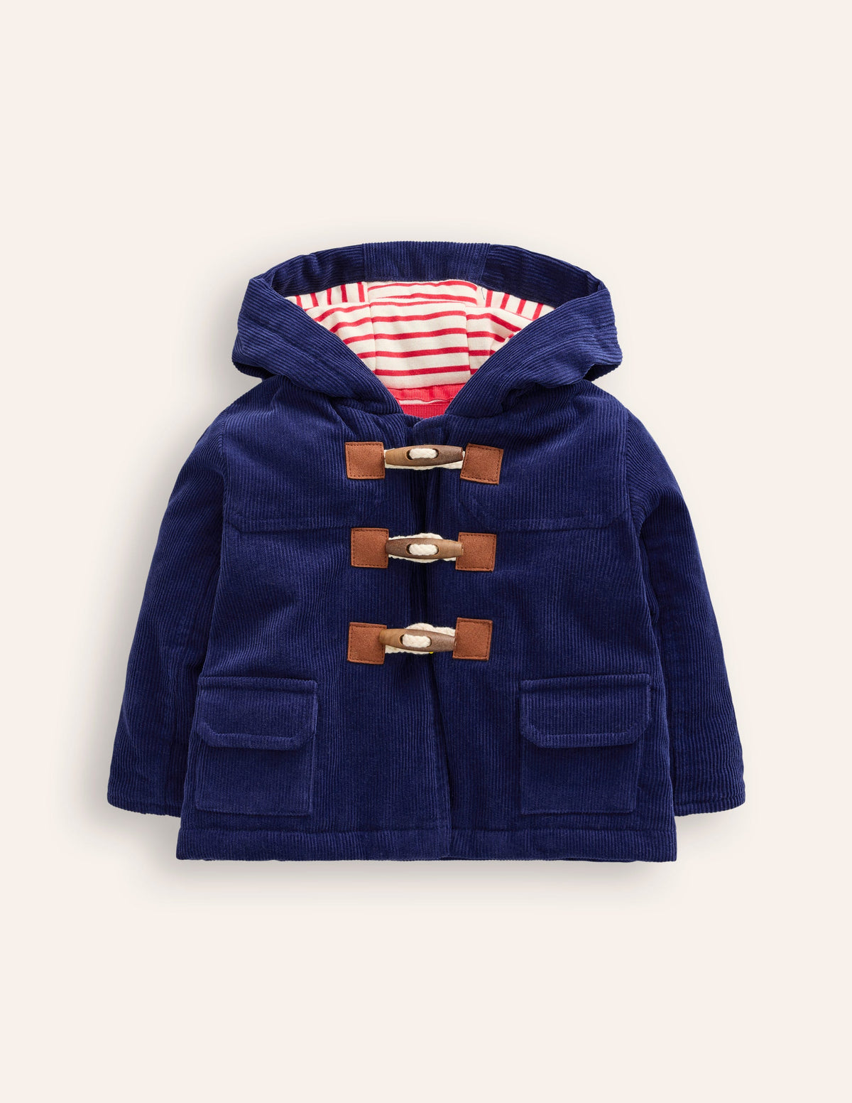 Cord-Dufflecoat-Aristocratic Blue/ Ivory Stripe-1