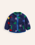 Kuschelige Teddyfell-Jacke-Bunt Stern
