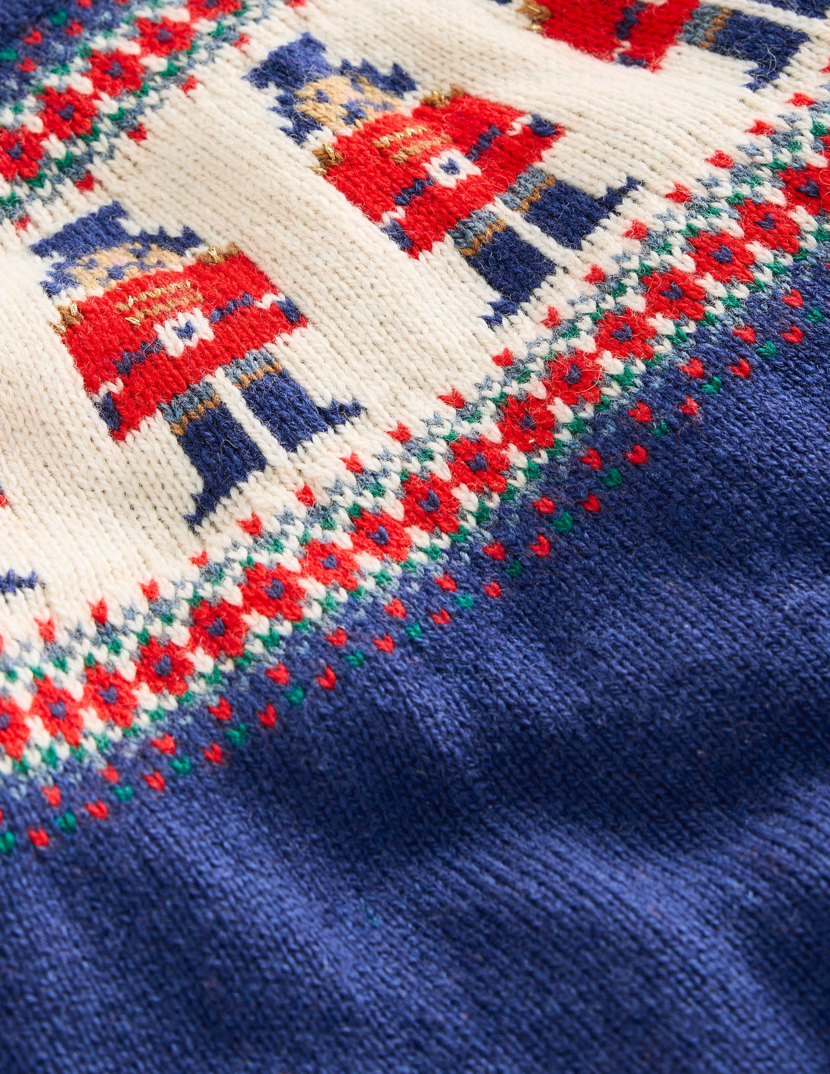 Fair-Isle-Pullover-Saphirblau Nussknacker - Image 3
