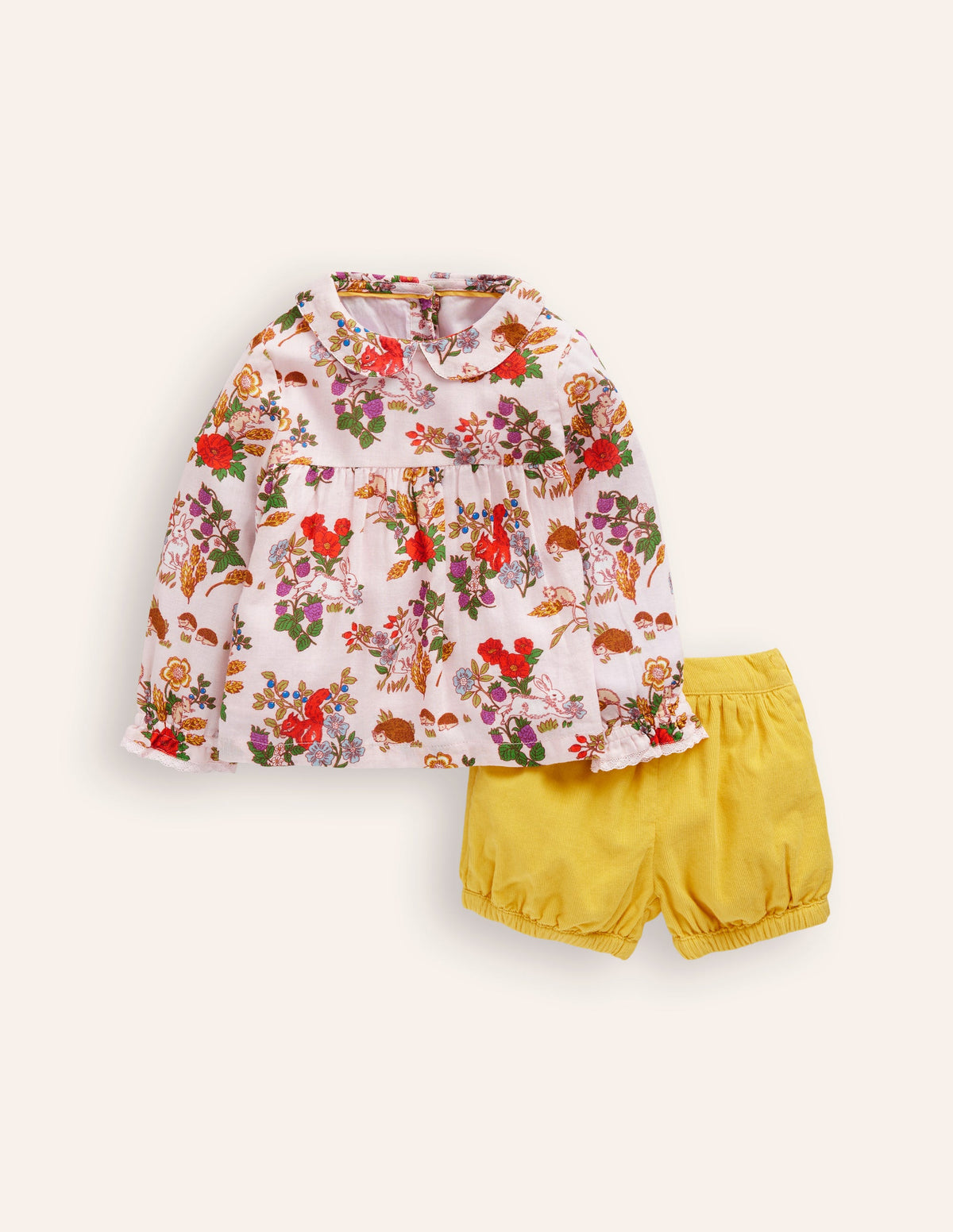Gewebtes Oberteil und Bloomer im Set-Französisch Rosa Ernte - Image 1