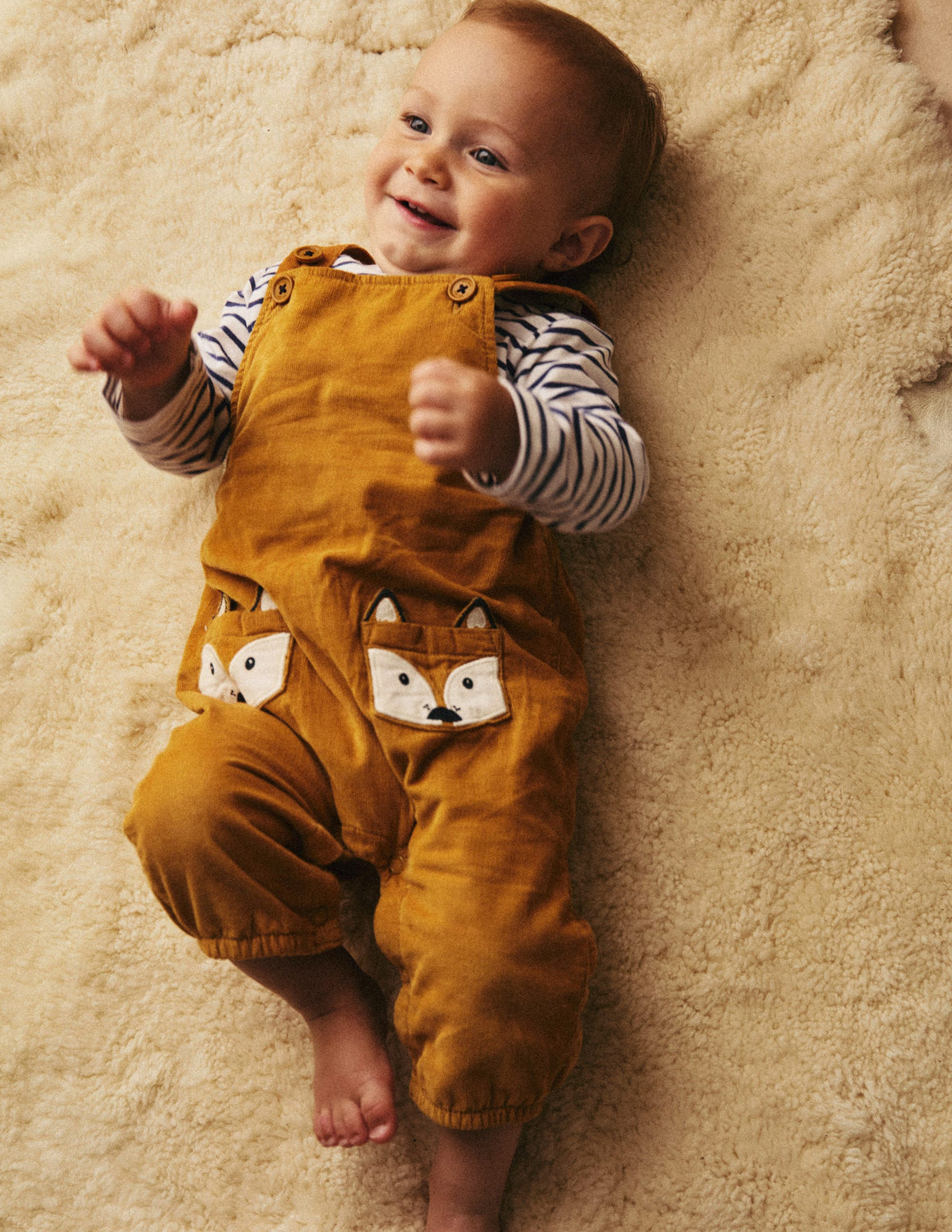 Originelle Latzhose aus Cord im Set-Karamellbonbon-Braun Fuchs - Image 4