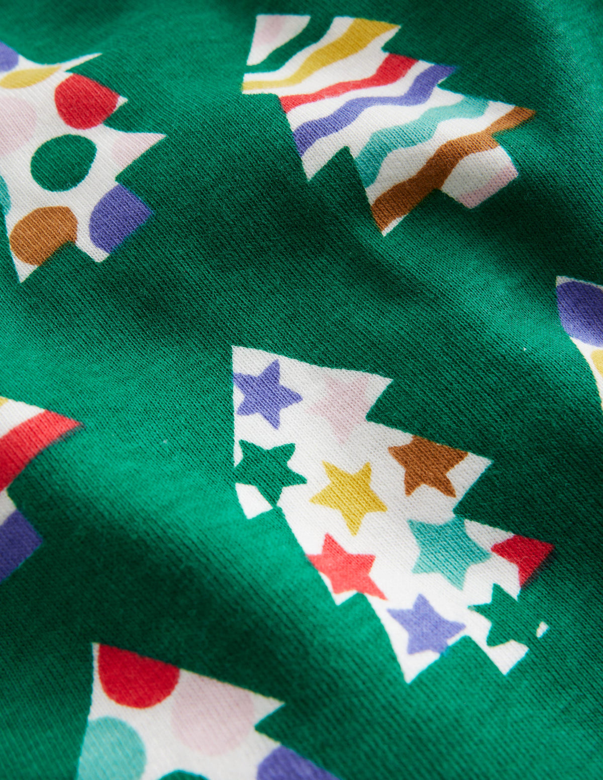 Snug Single Long John Pyjamas-Jewel Green Trees-3