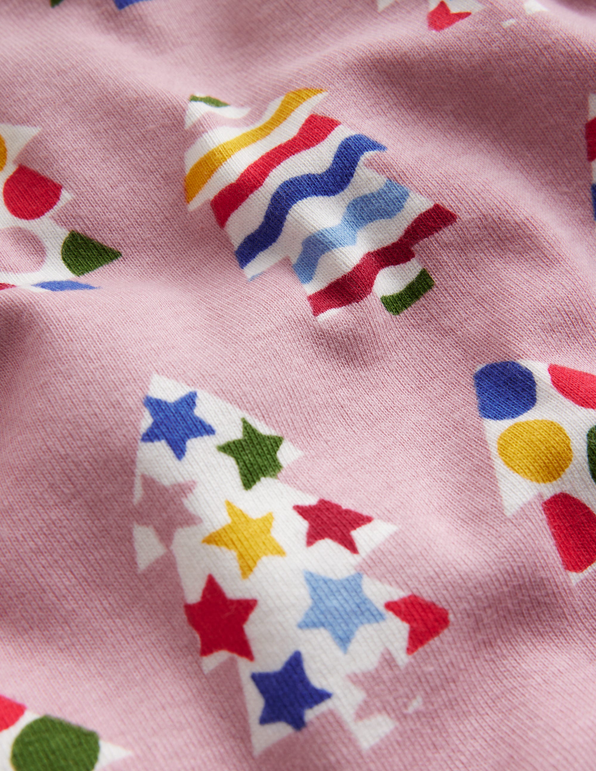 Pyjama long douillet-Sapins rose vintage - Image 3