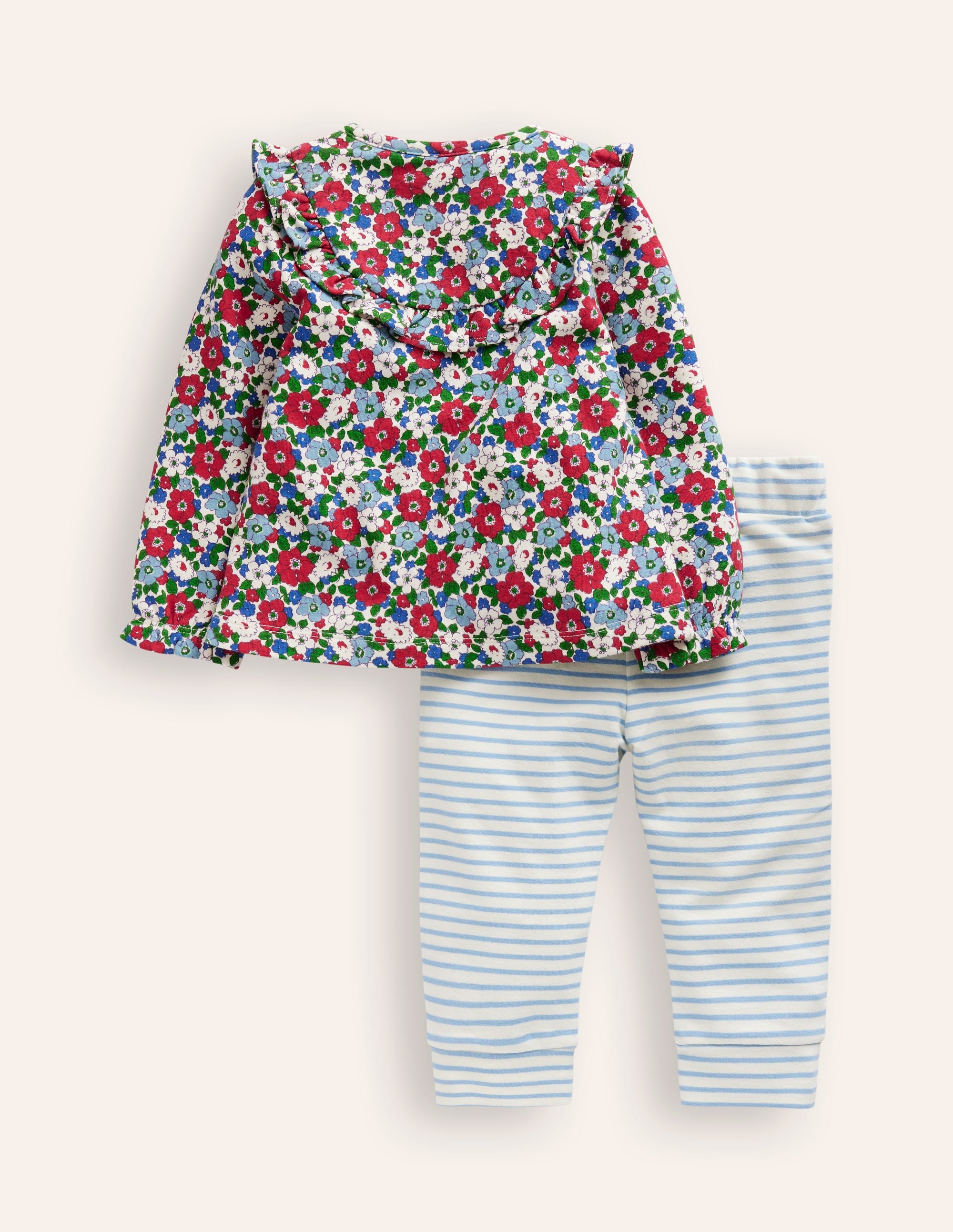Jersey-Oberteil und Leggings-Gletscherblaues Blumenmuster - Image 2