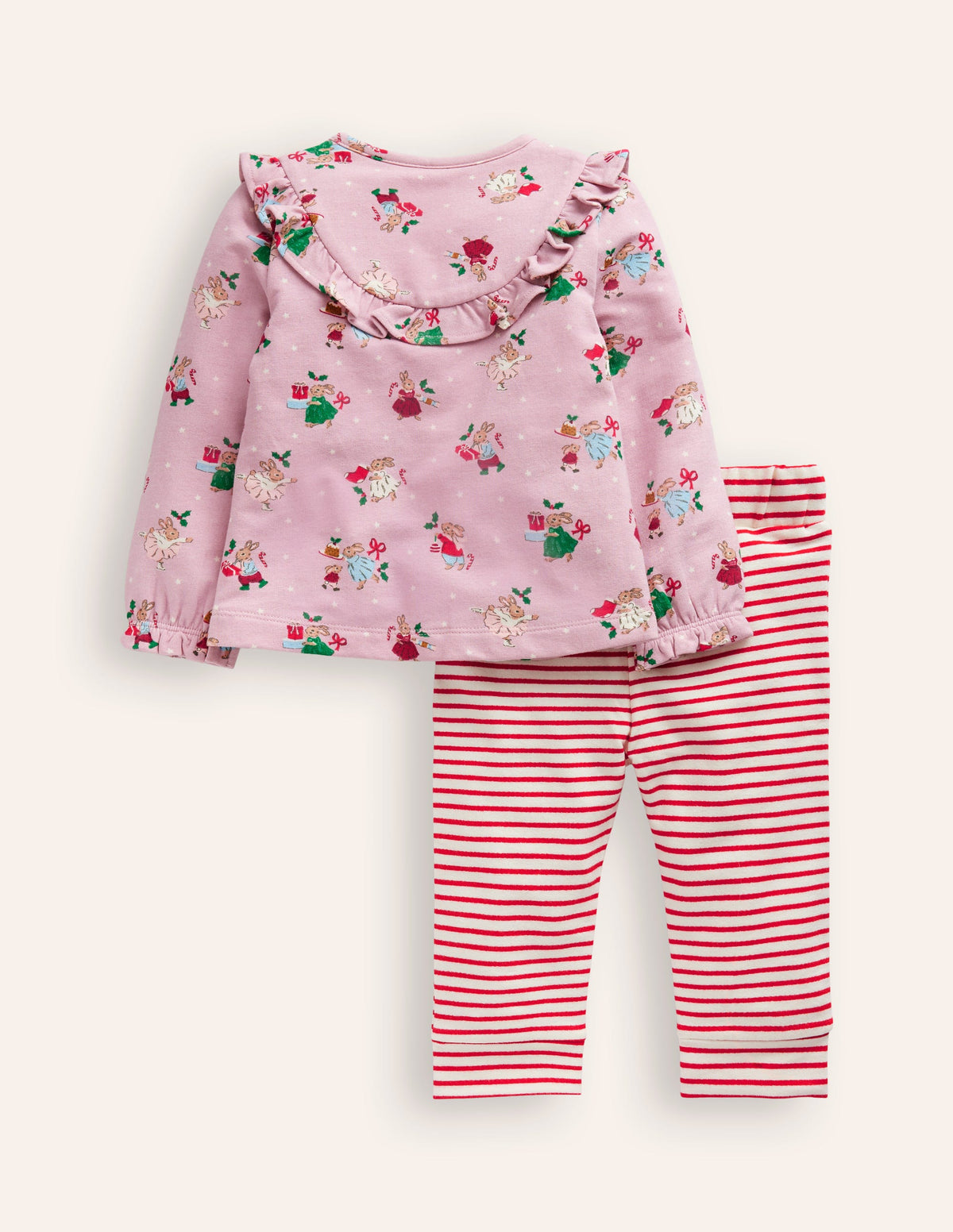 Jersey-Oberteil und Leggings-Zartes Rosa Hasen - Image 2