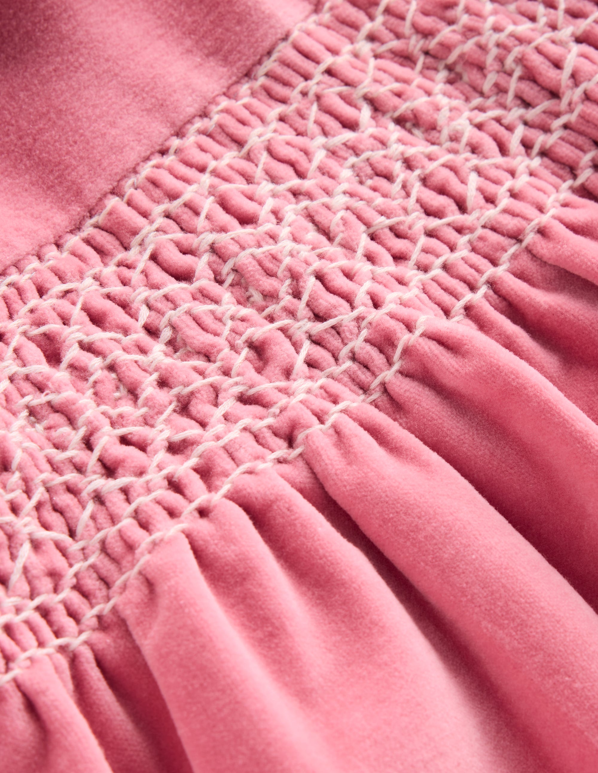 Gesmoktes Samtkleid-Mandelblütenrosa - Image 3