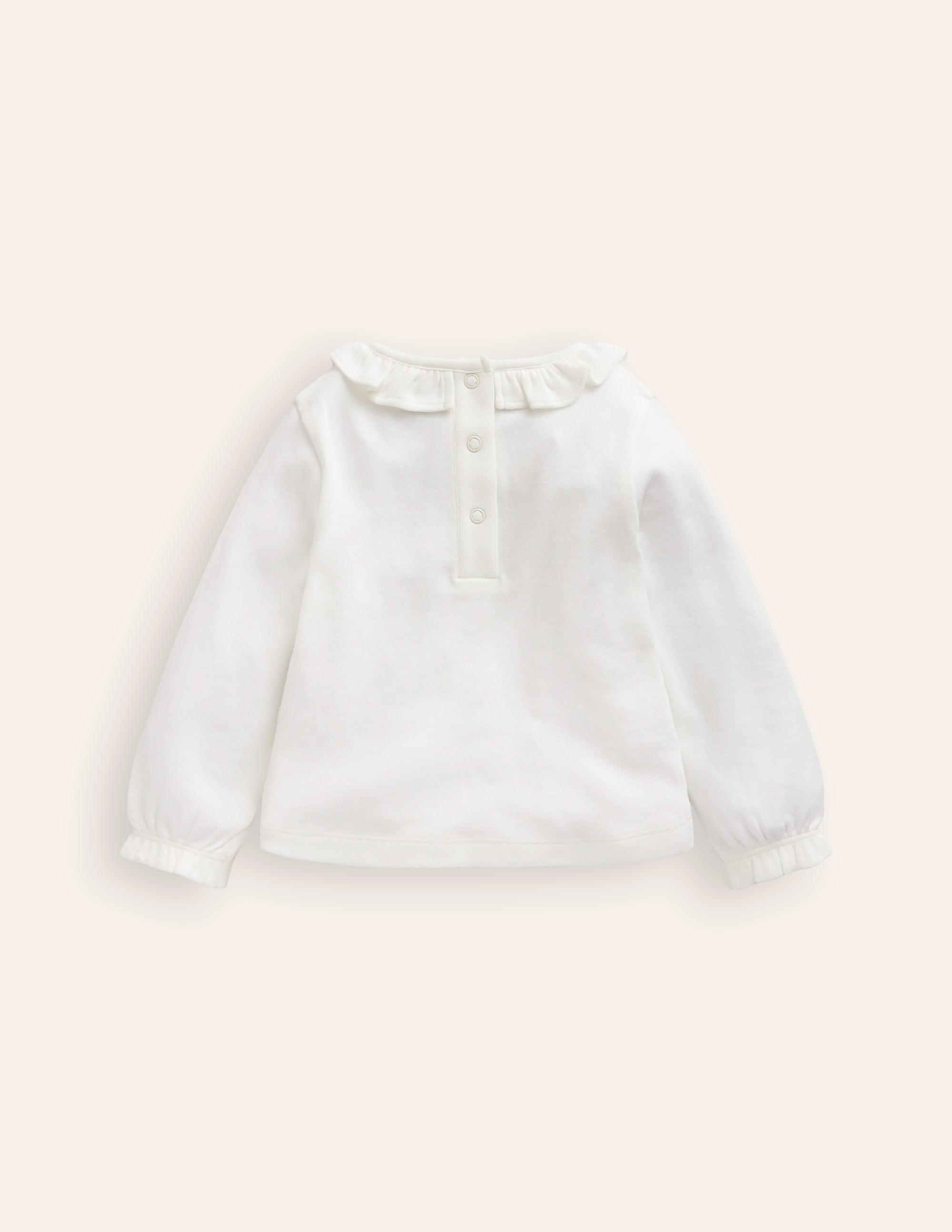 Ruffle neck T-shirt-Ivory Mice - Image 2