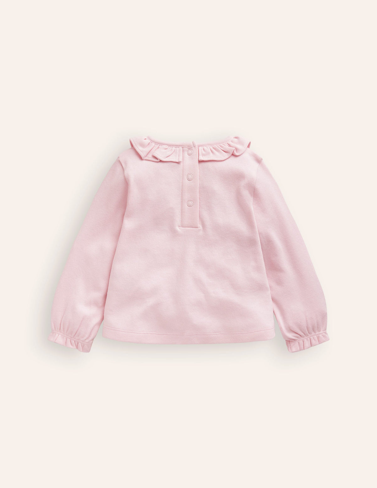T-Shirt mit Rüschenausschnitt-Französisch-Rosa Rotkehlchen-2