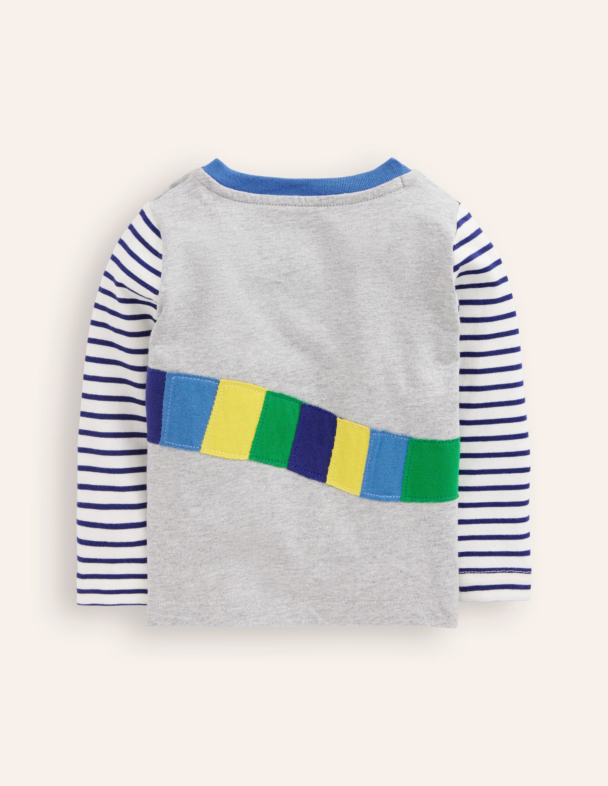 Langärmliges T-Shirt mit Applikation-Grau Meliert, Dackel-2