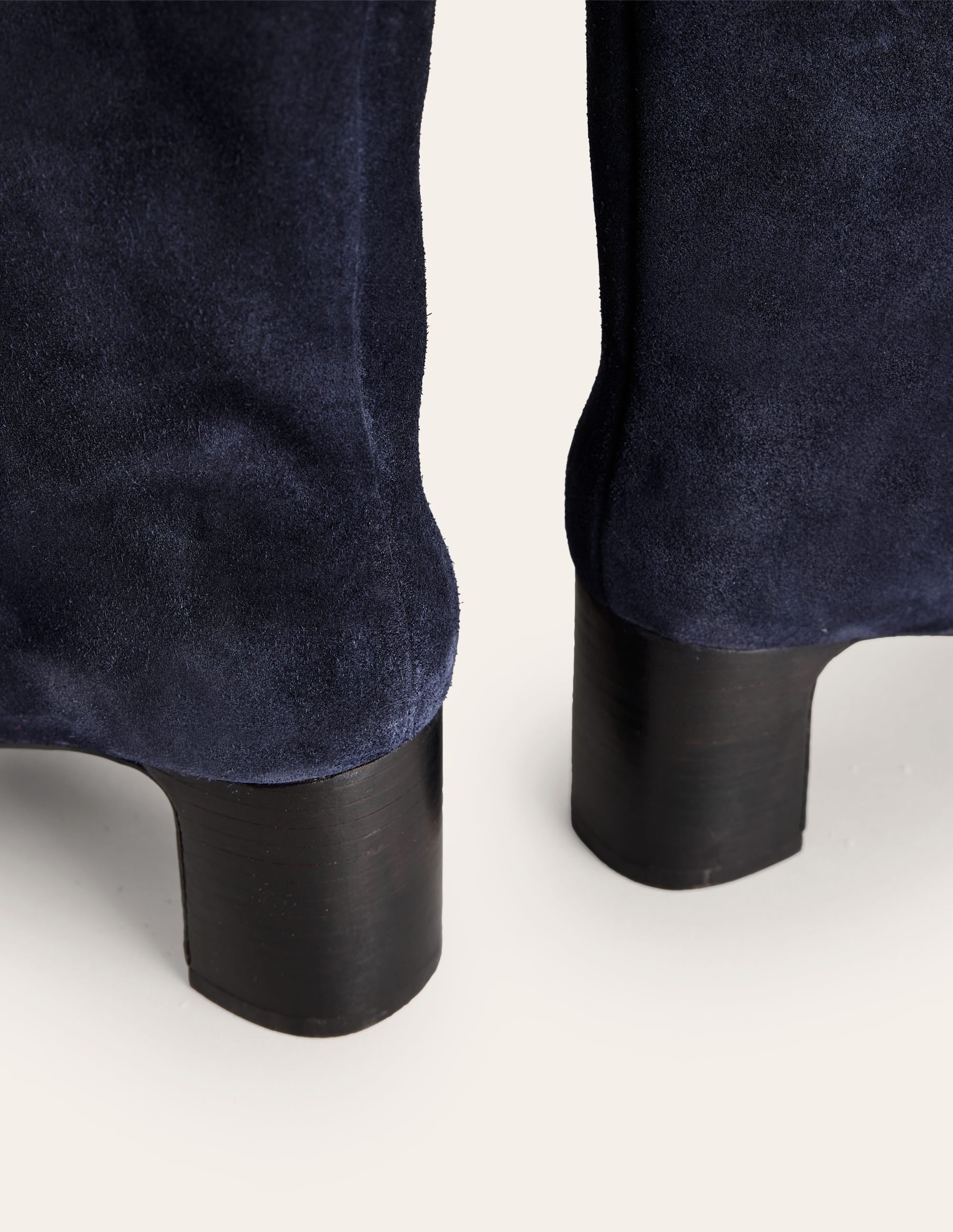Erica Knee High Leather Boots-Navy Suede - Image 4