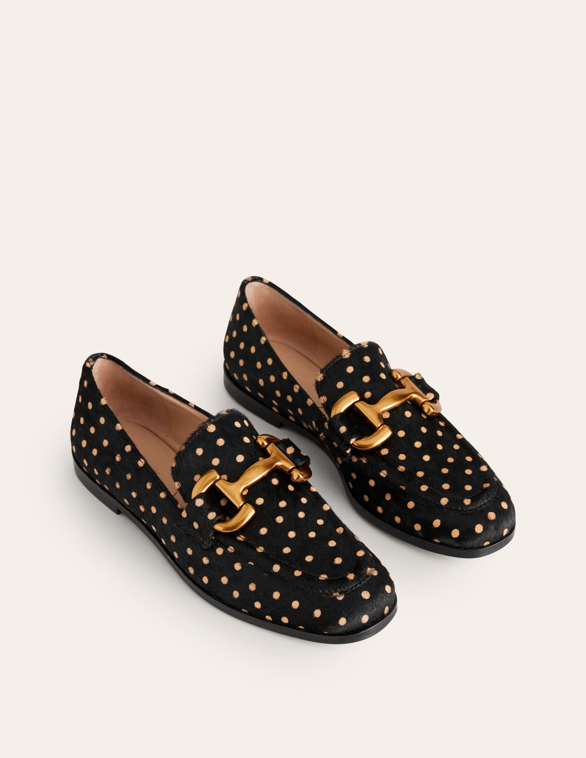 Mocassins Iris à mors-Pois noir et camel - Image 3
