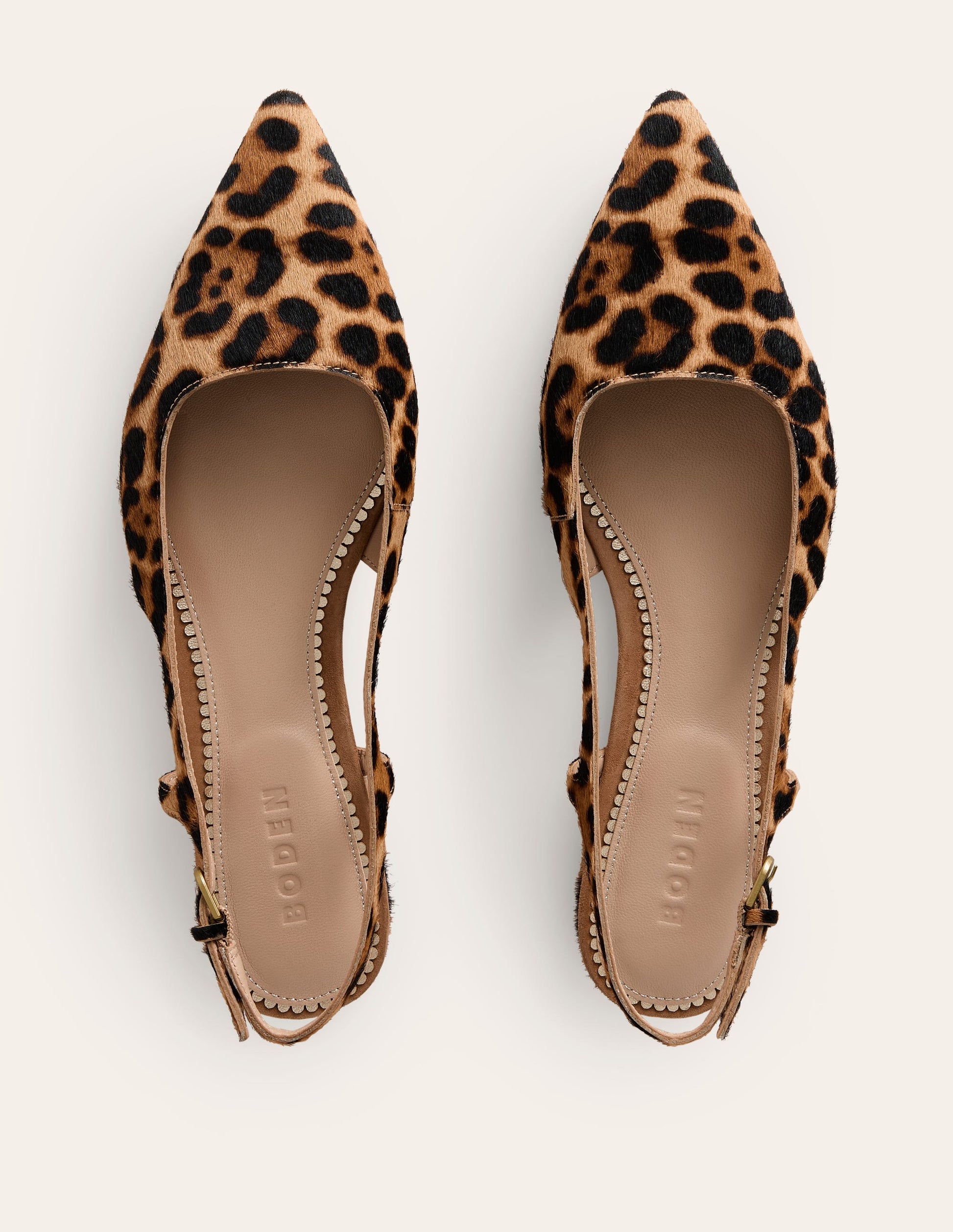 Flache Slingback-Sandalen-Mohair, Leopardenmuster-5