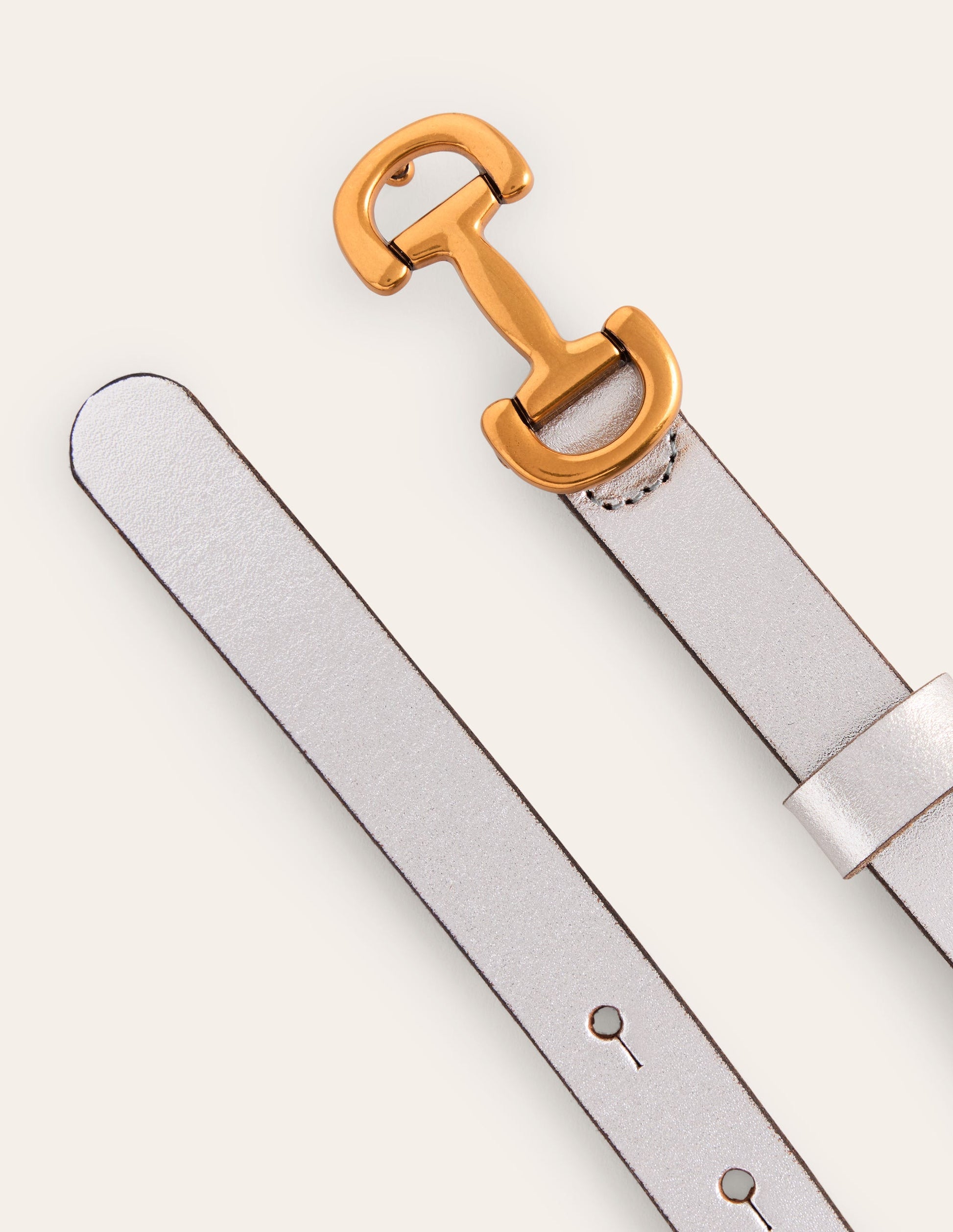 Ceinture fine Iris à mors-Argenté-3