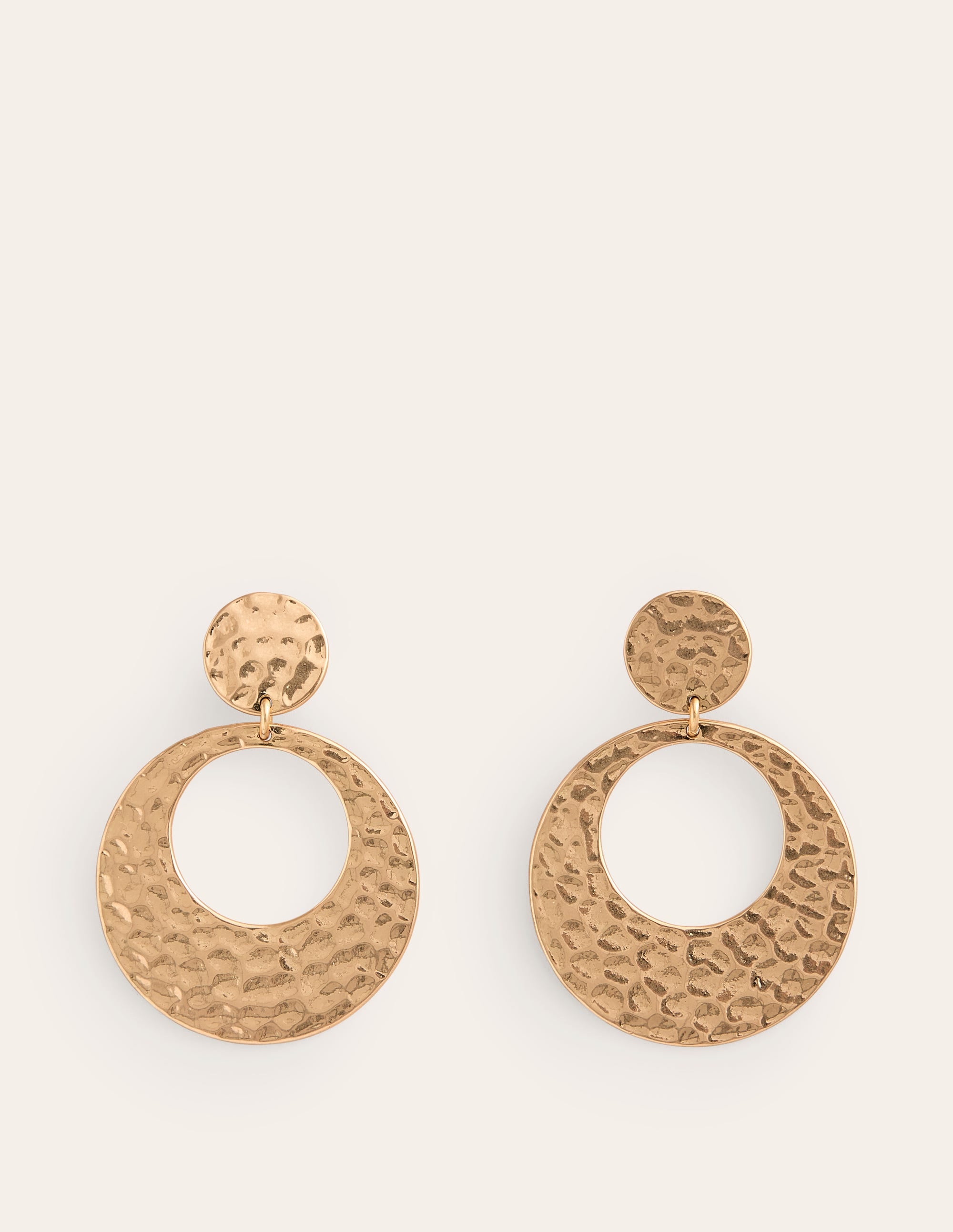 Hammered Earrings-Gold - Image 2