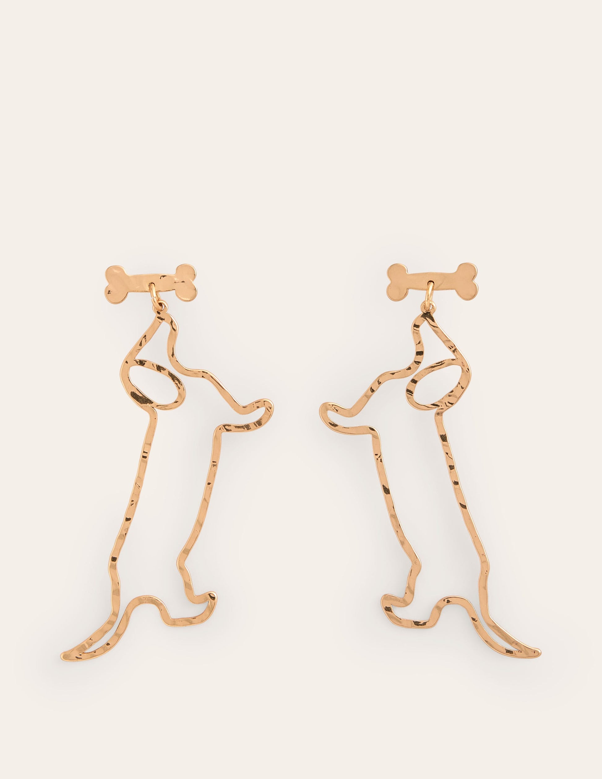 Boucles d'oreilles fantaisie en métal-Teckel-3