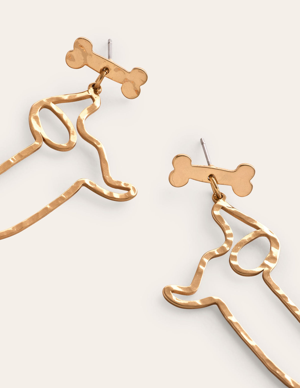 Boucles d'oreilles fantaisie en métal-Teckel-4