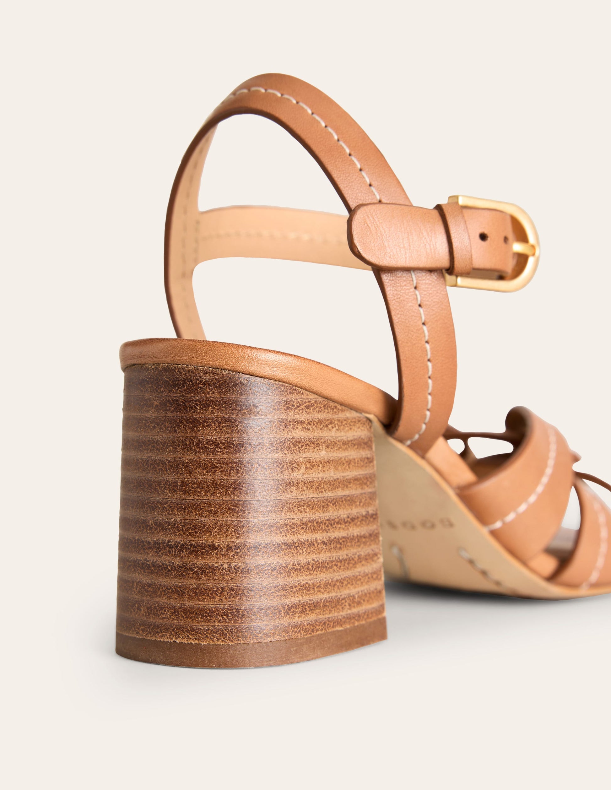 Sandalen mit Blockabsatz-Hellbraun-4
