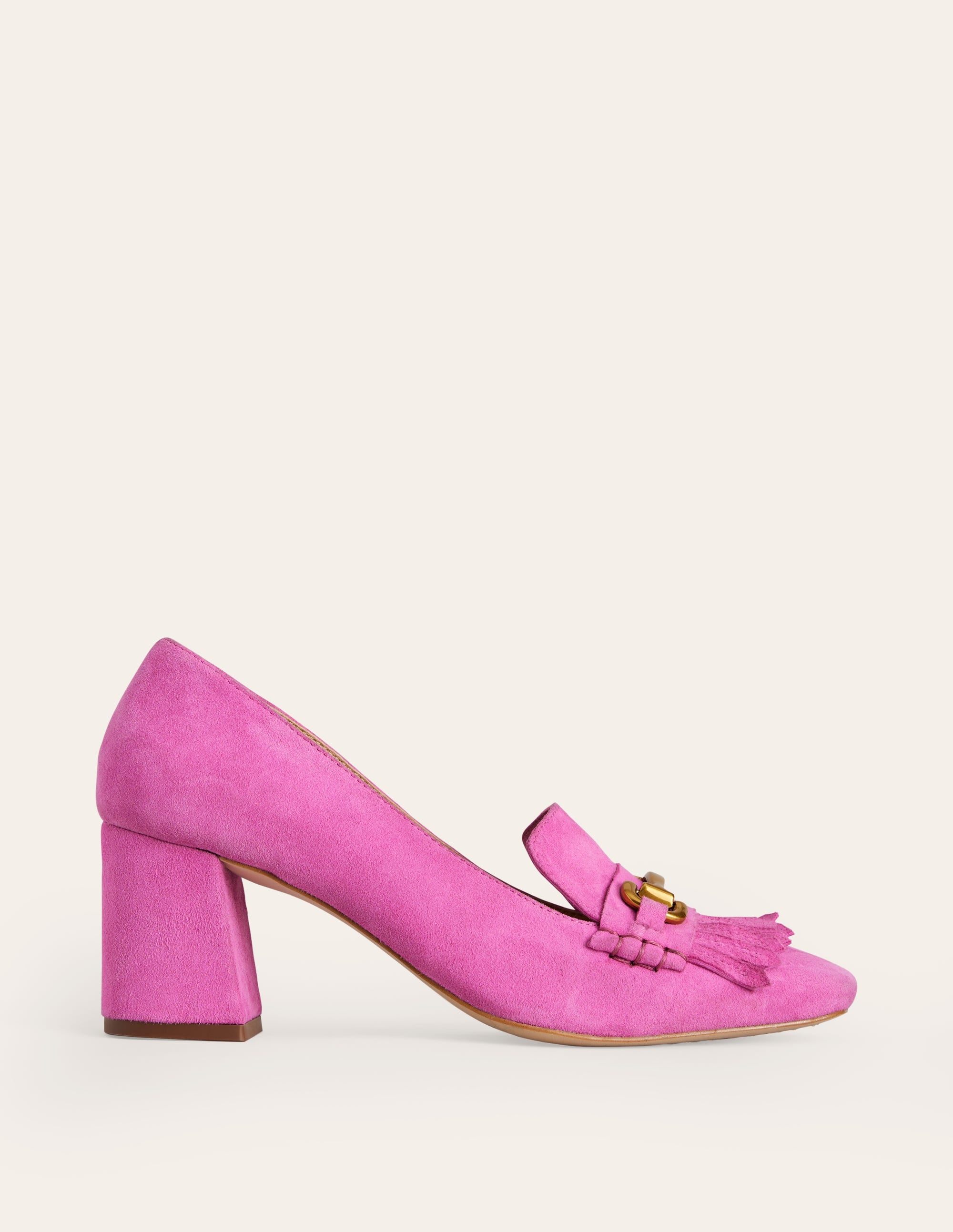 Iris Ghillie Loafer mit Absatz-Wildleder Prickelndes Pink - Image 2
