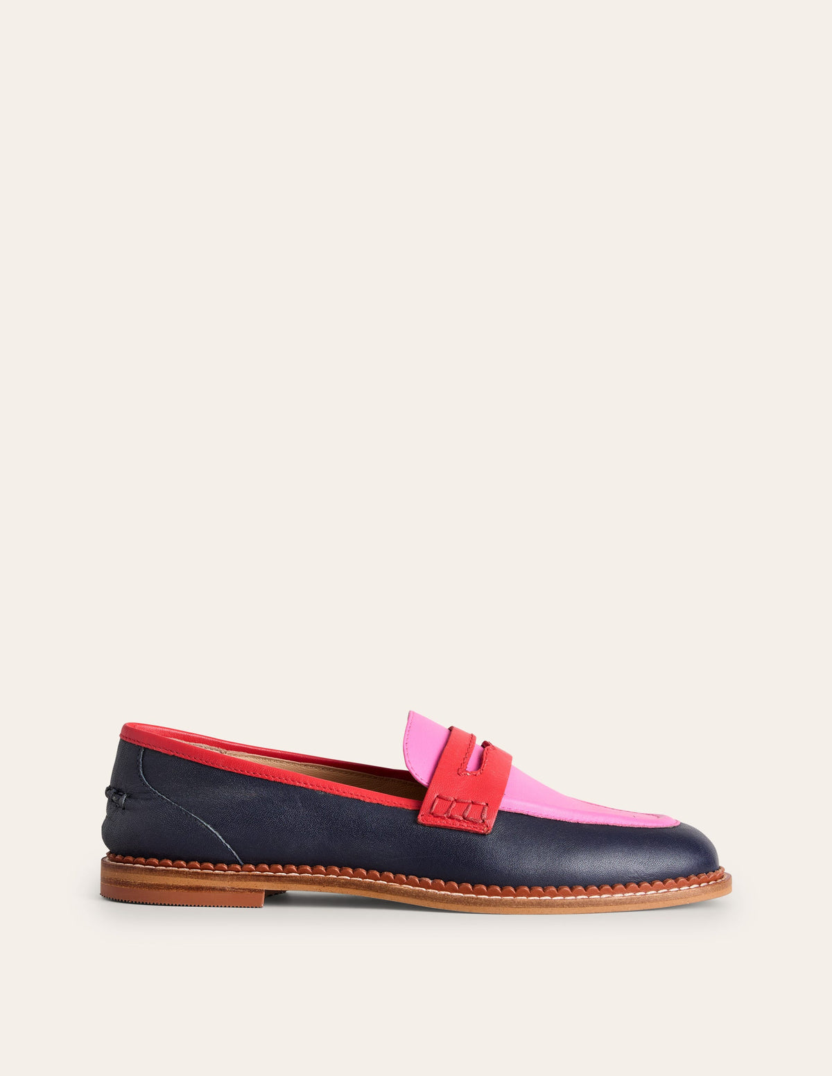Nya Pennyloafer-Marineblau/Rosa Turmalin - Image 1