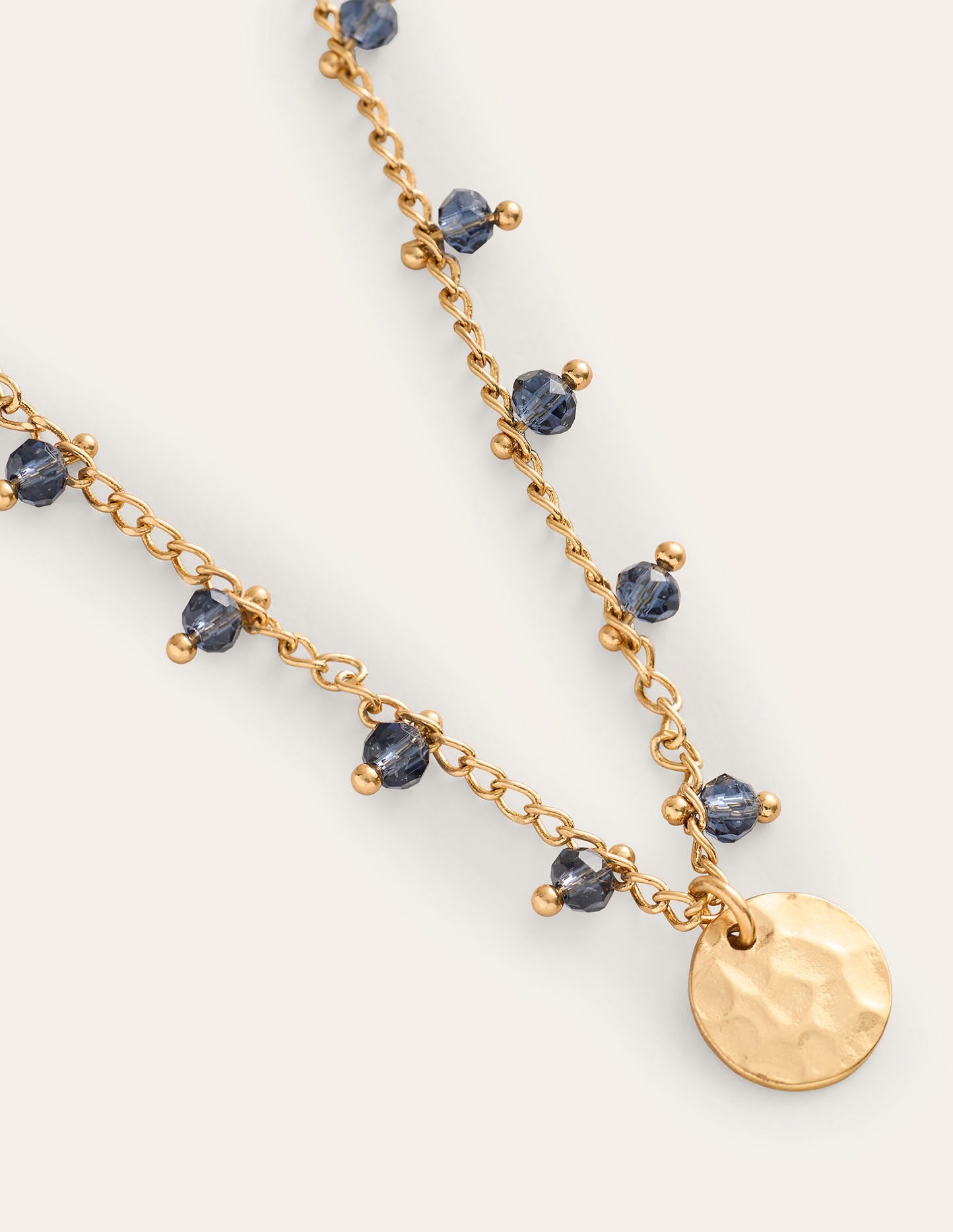 Zarte Perlenkette-Aqua Marine Marl - Image 4