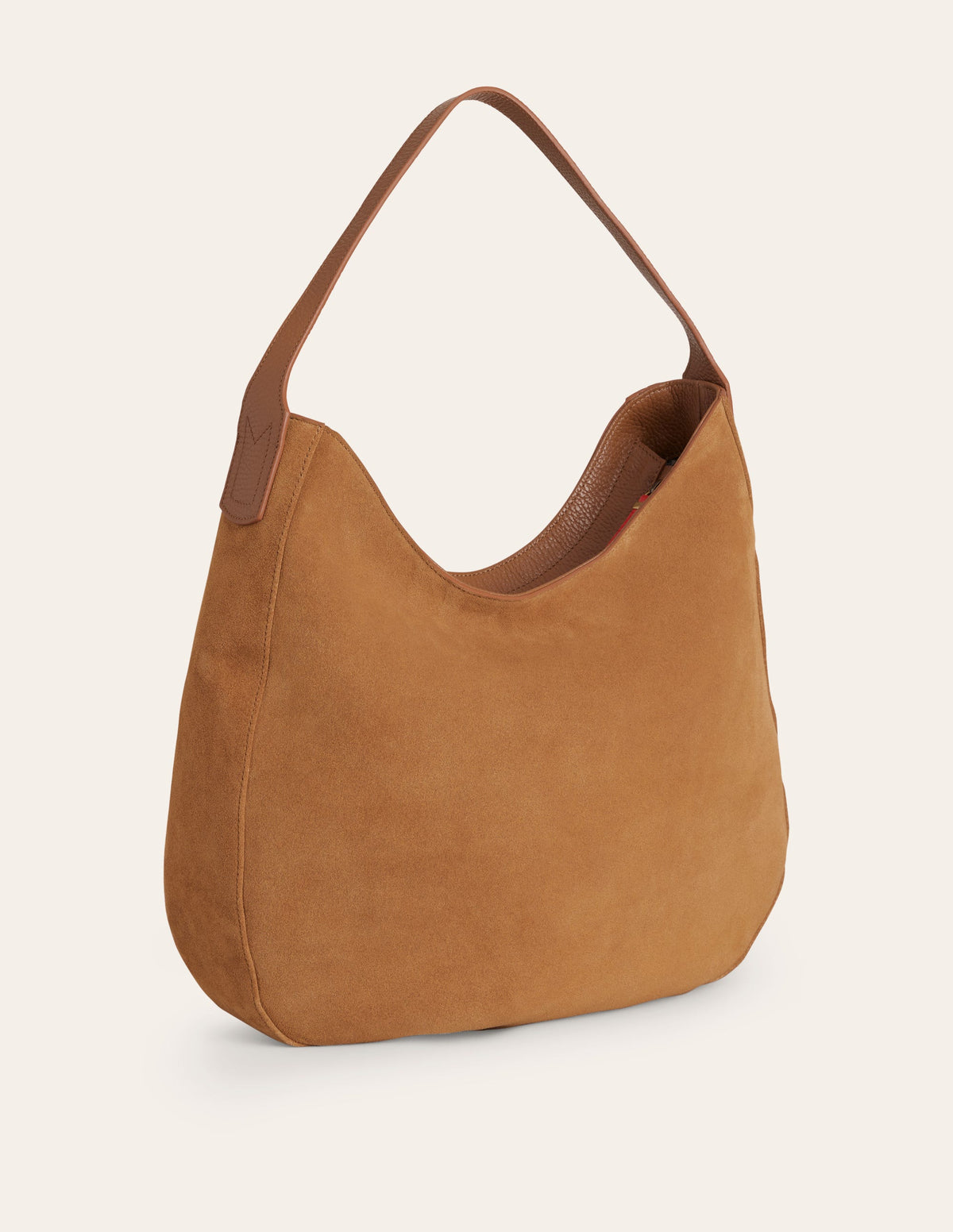 Hobo-Tasche aus Wildleder-Hellbraun-3